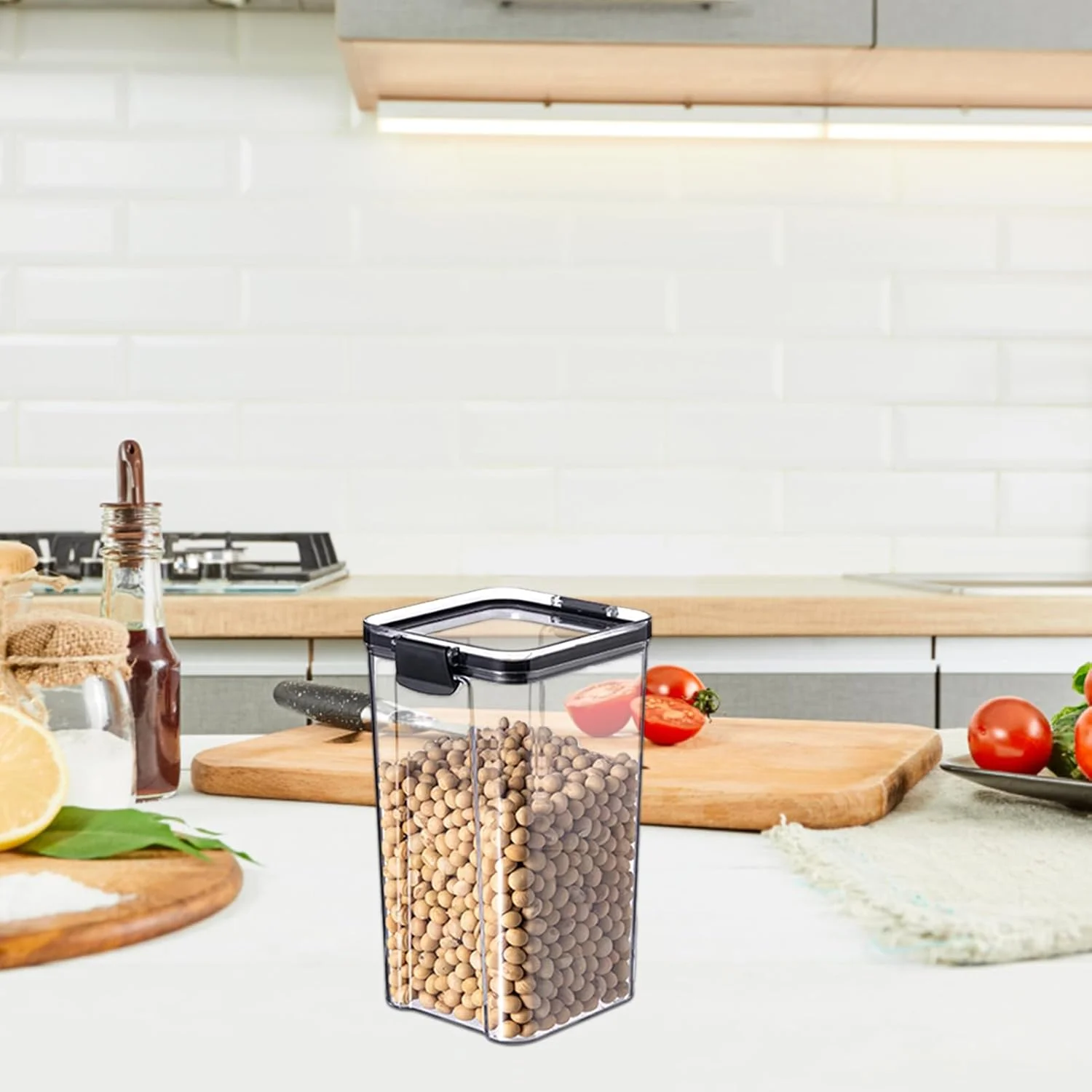 مخزن نگهداری مهر و موم شده، ظرف برنج مخزن نگهداری مهر و موم شده ضد رطوبت - شفاف، بشکه برنج، ظرف غذای خانگی