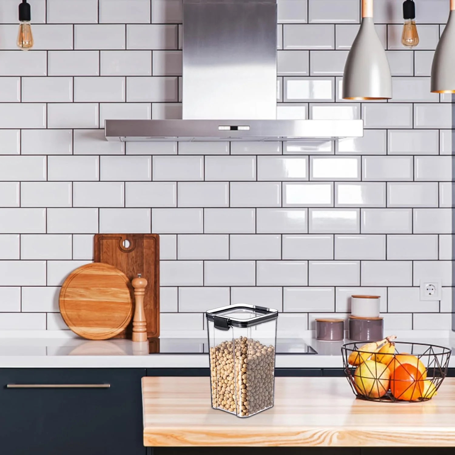 مخزن نگهداری مهر و موم شده، ظرف برنج مخزن نگهداری مهر و موم شده ضد رطوبت | جعبه یخچال آشپزخانه غلات کامل ضد نشت