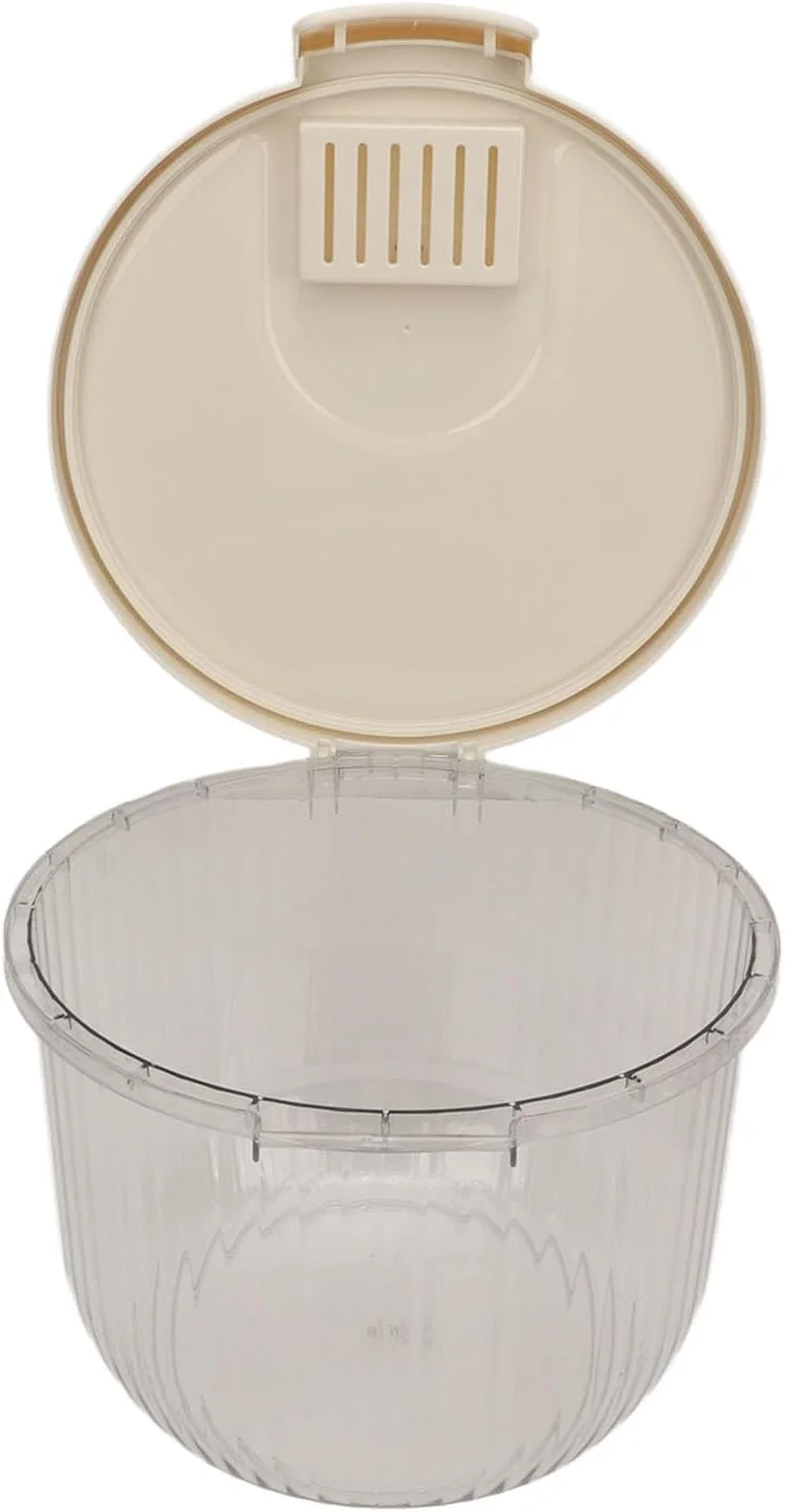 ظرف نگهداری برنج VELATEMOR، مهر و موم شده، استفاده آسان، ایمن، ظرف برنج شفاف، صرفه جویی در فضا برای حبوبات (7.5 کیلوگرم/16.5 پوند)