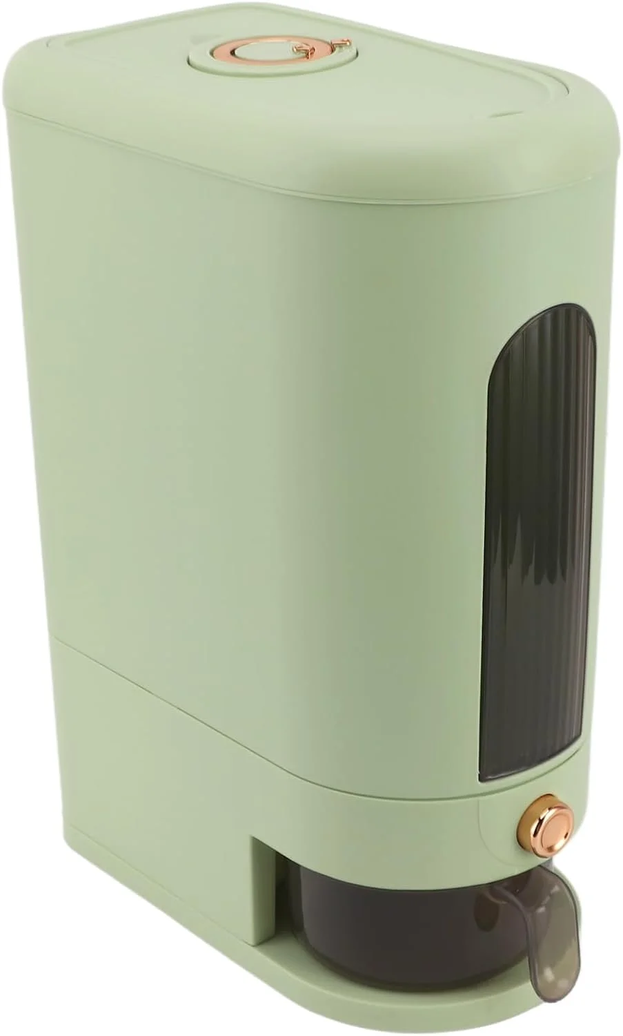 ظرف نگهداری برنج Asixxsix، ظرف بزرگ 5 کیلوگرمی غلات با درب، ظرف غذای ضد هوا، ظرف نگهداری غذای خشک با پنجره شفاف برای آشپزخانه منزل، مناسب برای دانه های سویا (سبز نعنایی، ظرفیت 5 کیلوگرم)