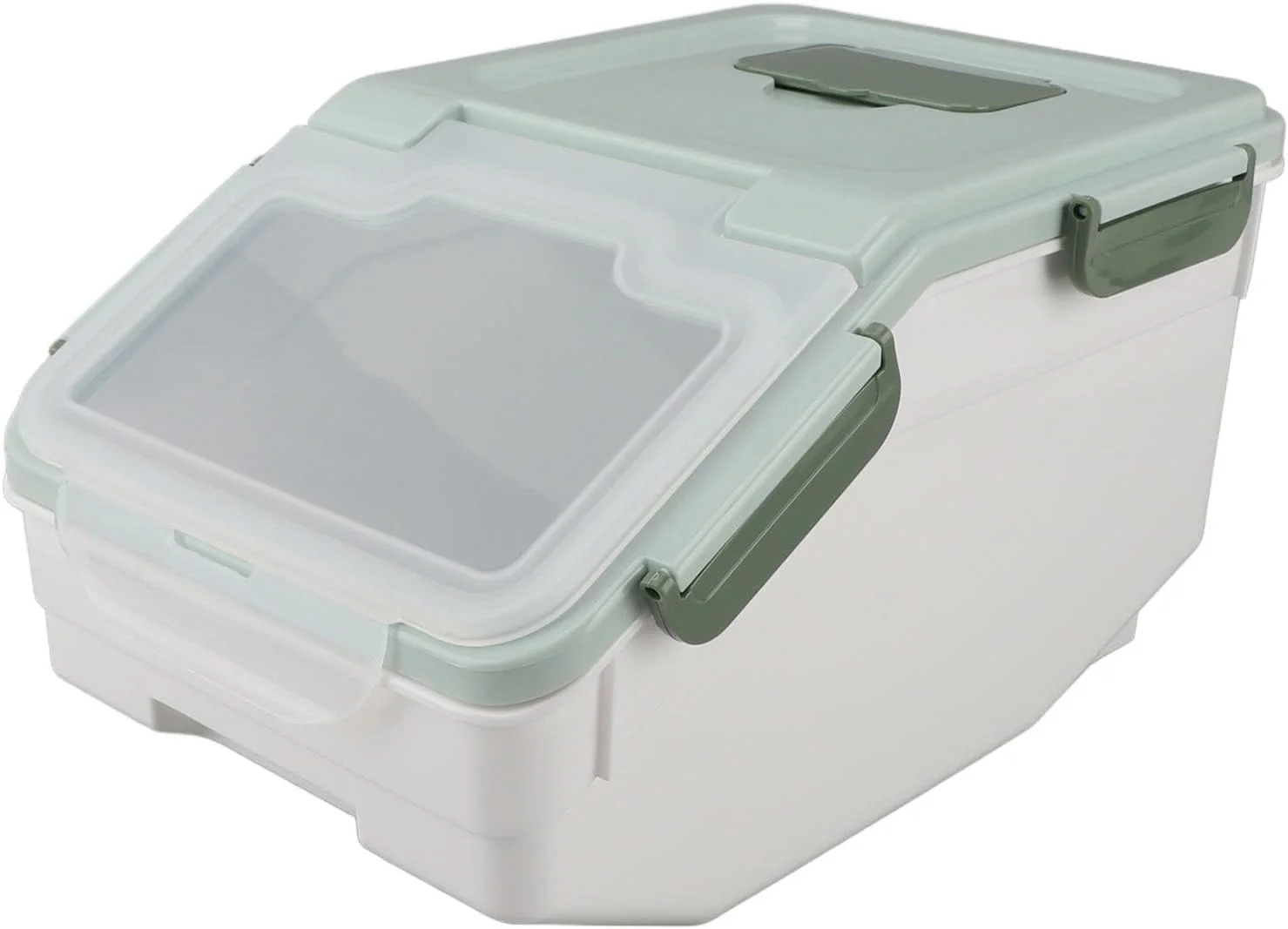 Zerodis Rice Container, Plastic Thickened Airtight Flour Storage Bin with Locking Lid Kitchen Utensils Suitable for Storing Rice Grains Other Ingredients Snacks Pet Food (5kg / 11lb)