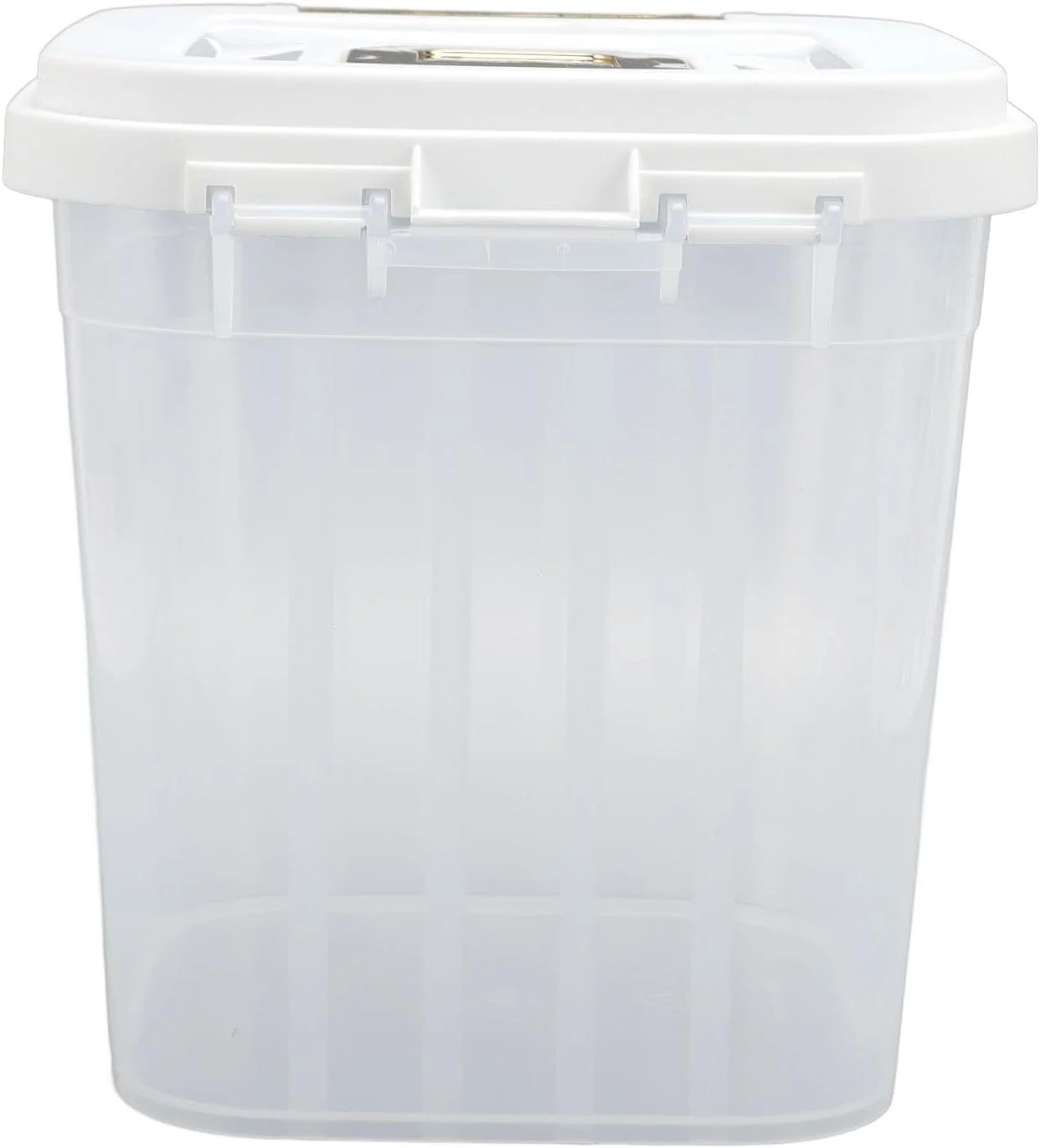 RIZGHWOY Large Rice Storage Container Airtight Grain Bin with Scoop Wheels Measuring Cup 5 6kg Capacity Sealed Pet Food Dispenser Holder for Dry Food (White 5kg / 11lb)