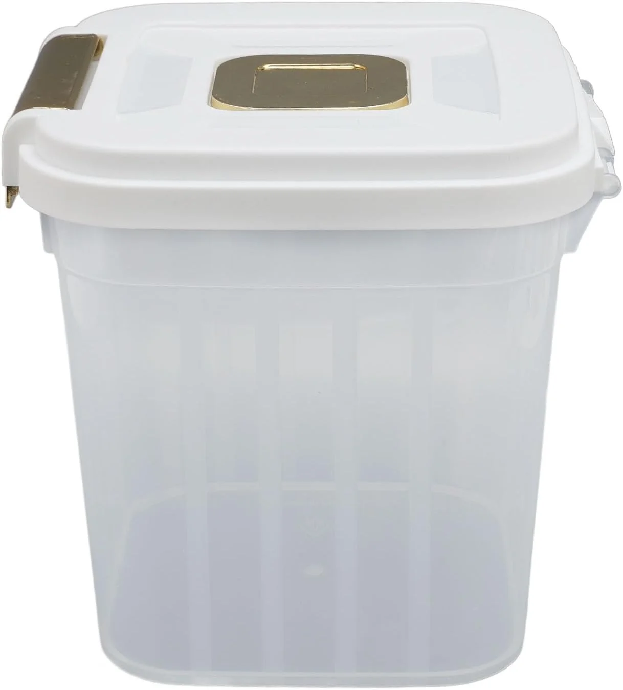 RIZGHWOY Large Rice Storage Container Airtight Grain Bin with Scoop Wheels Measuring Cup 5 6kg Capacity Sealed Pet Food Dispenser Holder for Dry Food (White 5kg / 11lb)