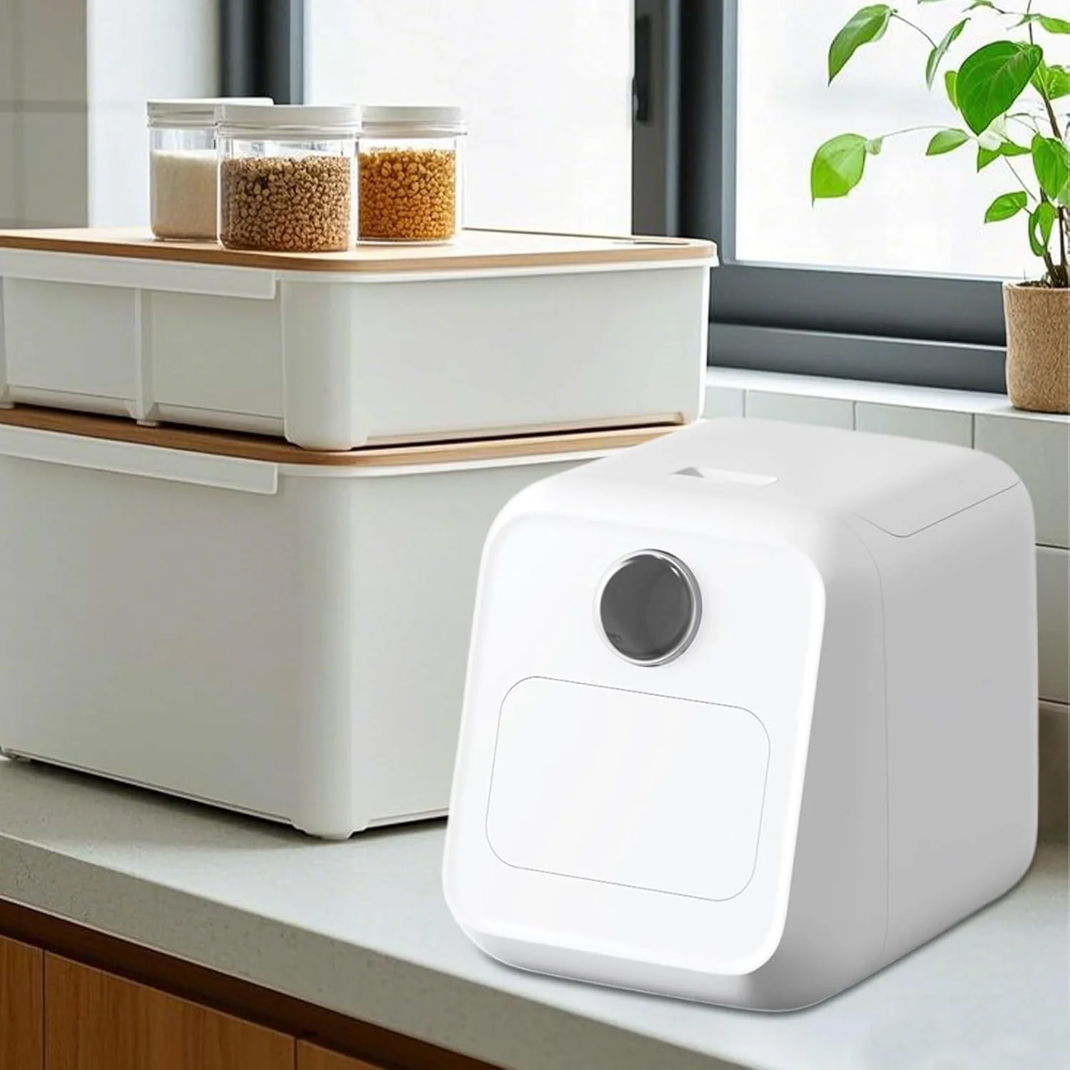 ظرف نگهداری برنج | ظروف نگهداری مواد غذایی آشپزخانه، ظروف دربسته برای آرد، شکر، غلات، پخت و پز، فریزر، انبار آپارتمان