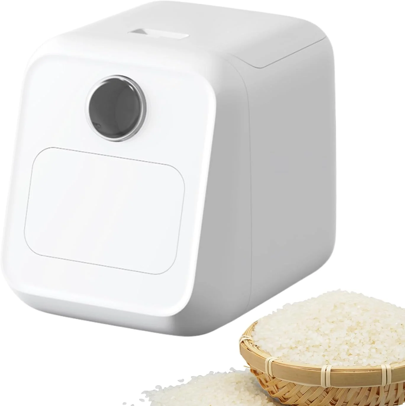 ظرف برنج - محفظه غلات با پیمانه اندازه گیری | ظروف دربسته آرد برای نگهداری آرد، غلات، مواد غذایی در آشپزخانه، فریزر، آپارتمان و خوابگاه