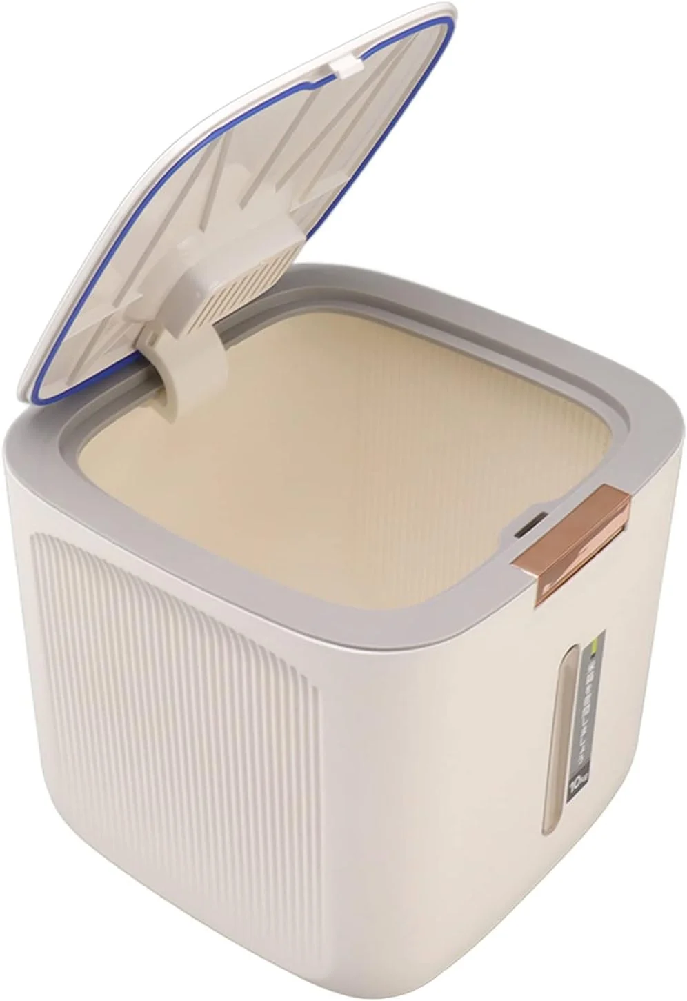 Tnfeeon 22.0 LB Rice Storage Container with PP Food Cover Material Cooking Material for Travel Lovers (Light Grey)