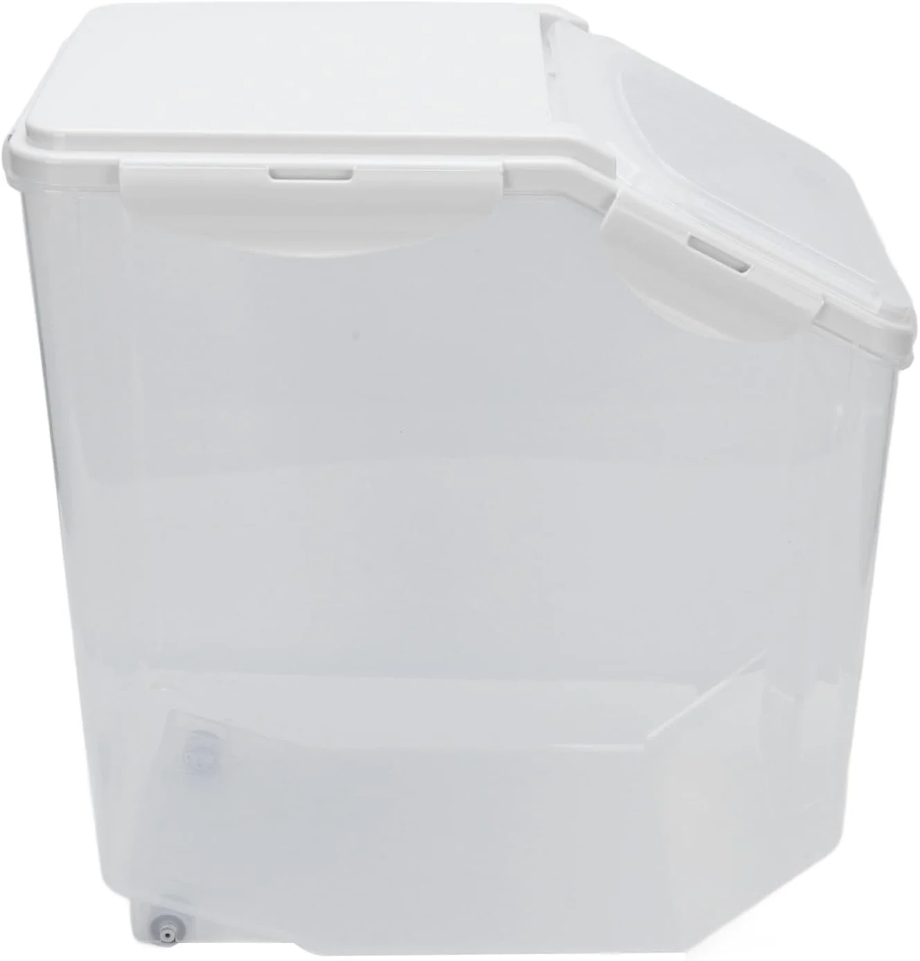 Mingzhe Rice Food Grade PP Grain Storage Container Damp Proof 15kg Capacity Kitchen Flour Grain Transparent Bin Locking Lid Home