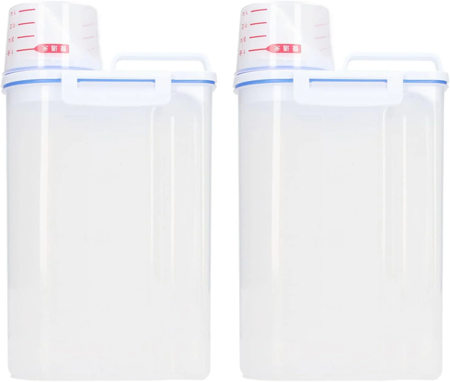 ظرف نگهداری برنج ضخیم پلاستیکی Tnfeeon، 2 عدد، جعبه زباله روشن 2.5 لیتری