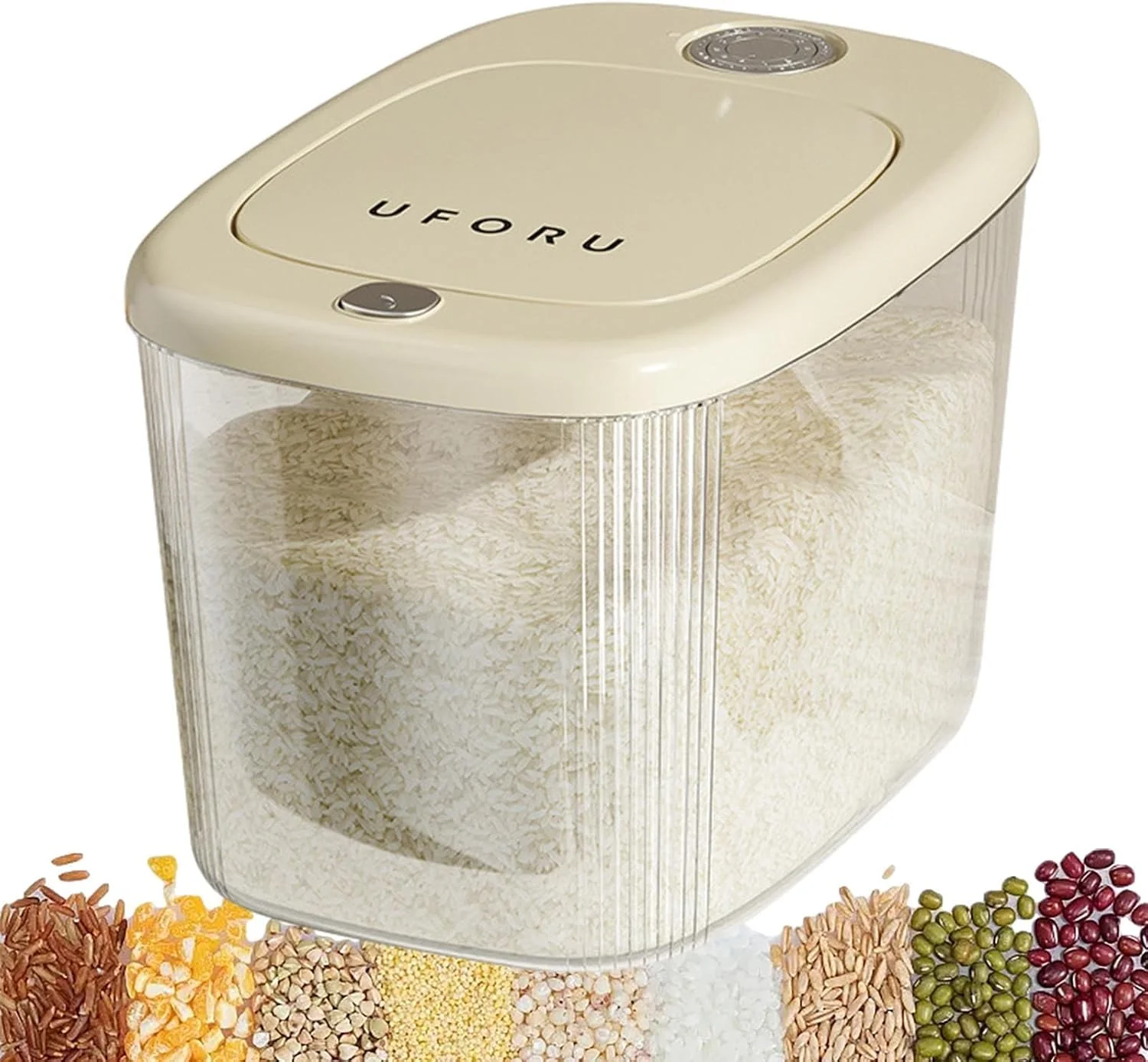 ظرف نگهداری مواد غذایی خشک، سازمان دهنده برنج فشرده، ظرف نگهداری مواد غذایی | ظروف برنج مهر و موم شده آشپزخانه چند منظوره و قابل استفاده مجدد و ایمن برای مواد غذایی برای استفاده در آشپزخانه