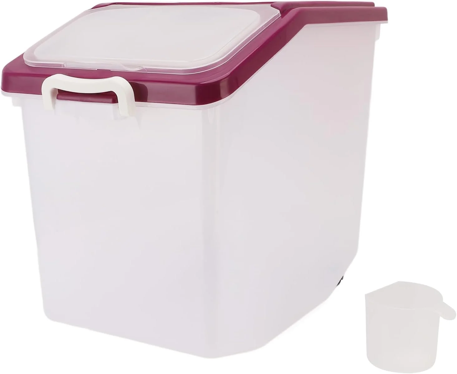 Nikou pp rice container clear dispenser sealed storage container excellent with cup kitchen farm dry food pet