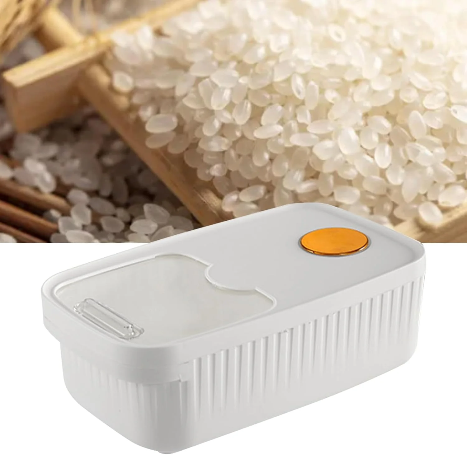 ظرف برنج بزرگ نیکو، سطل آرد غلات پلاستیکی درب دار (سفید 5 کیلوگرم / 11 پوند) ظرف برنج بزرگ نیکو، سطل آرد غلات پلاستیکی درب دار (سفید 5 کیلوگرم / 11 پوند)