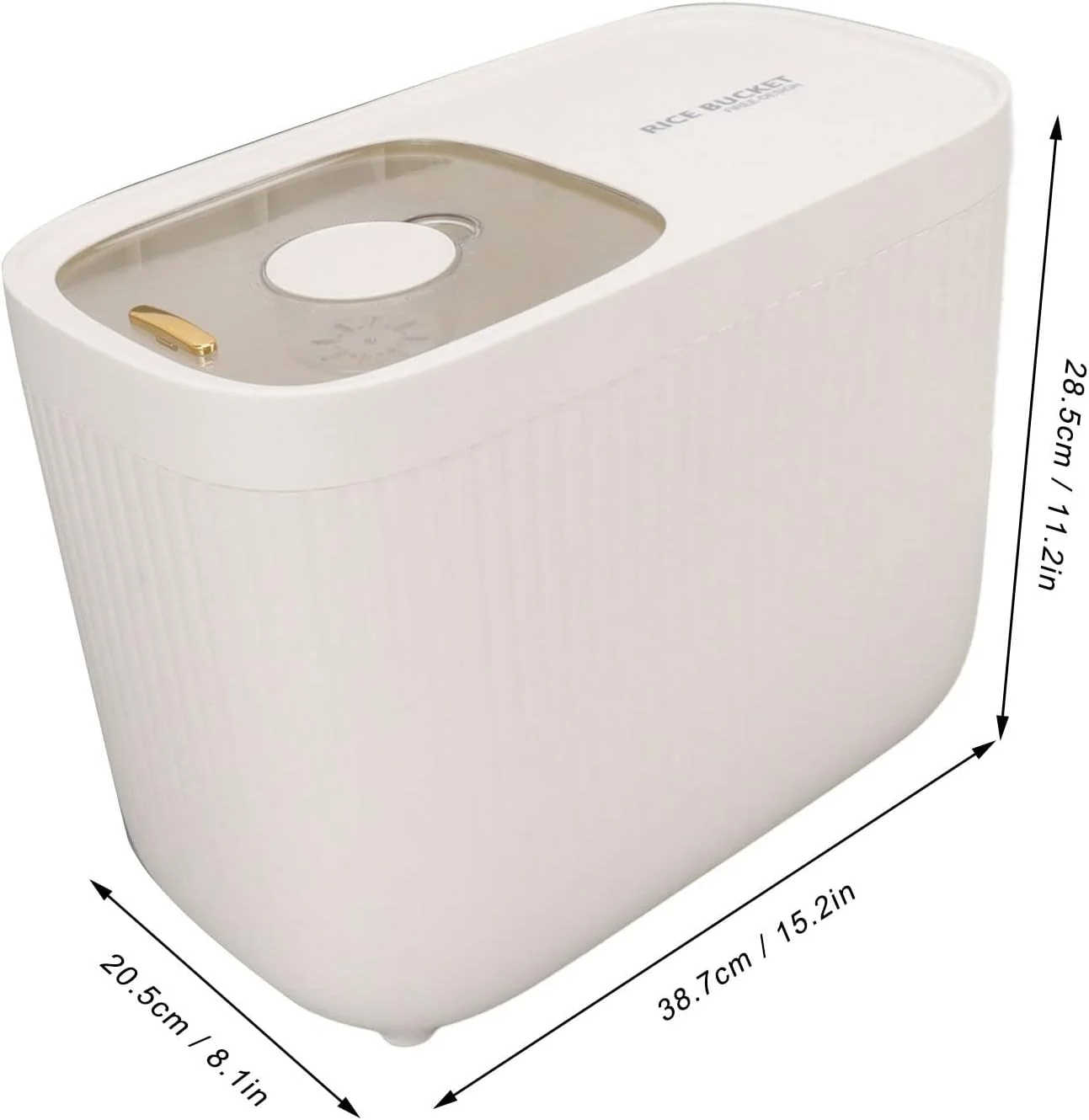 ظرف برنج پلاستیکی بدون BPA هرمیلایت، محفظه شفاف نگهداری آرد آشپزخانه (Nikouymxxx9-11)