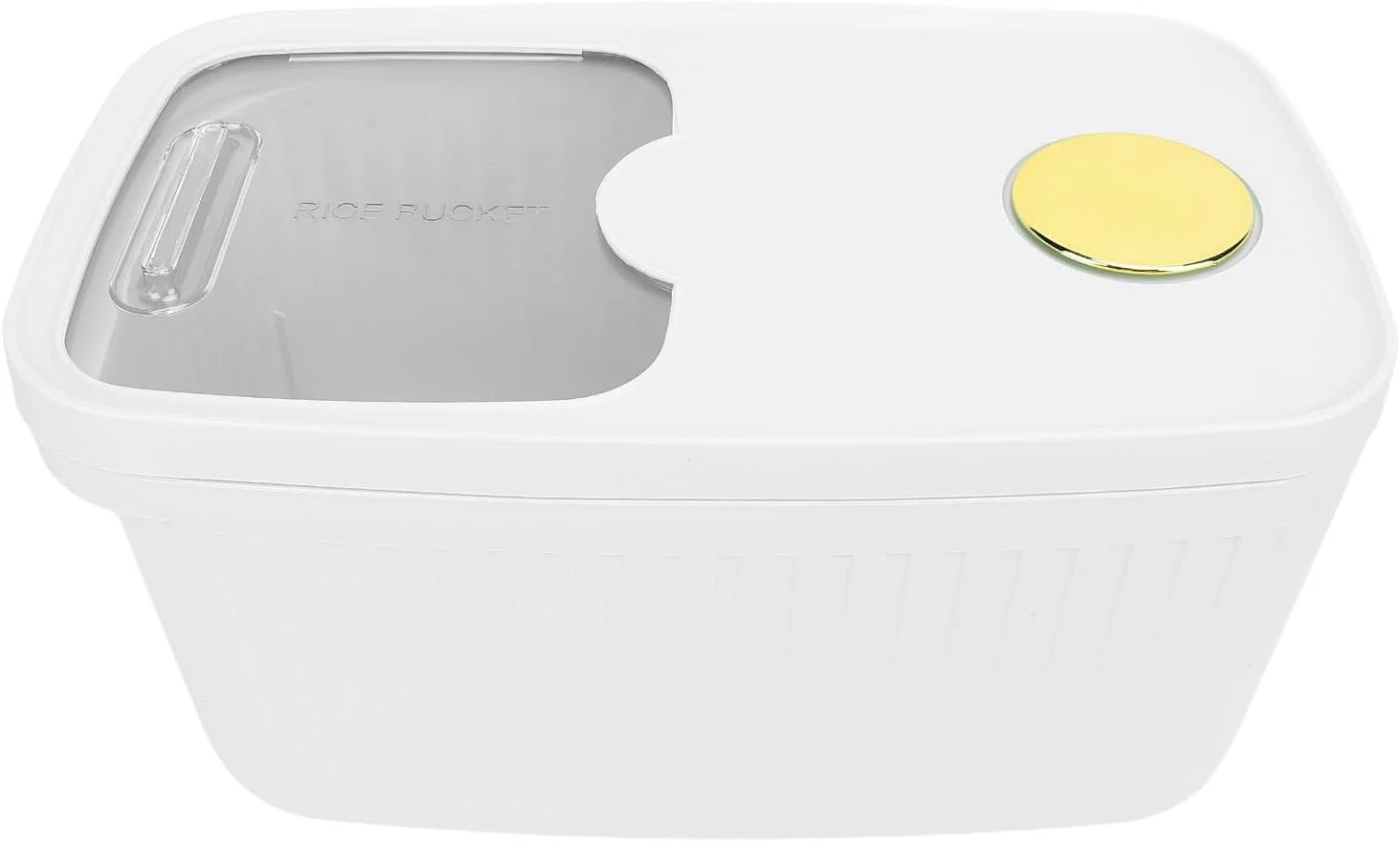 ظرف نگهداری برنج ضد آب با ظرفیت بزرگ و پنجره شفاف، مناسب برای سازماندهی آشپزخانه (سفید) ظرف نگهداری برنج ضد آب با ظرفیت بزرگ و پنجره شفاف، مناسب برای سازماندهی آشپزخانه (سفید)