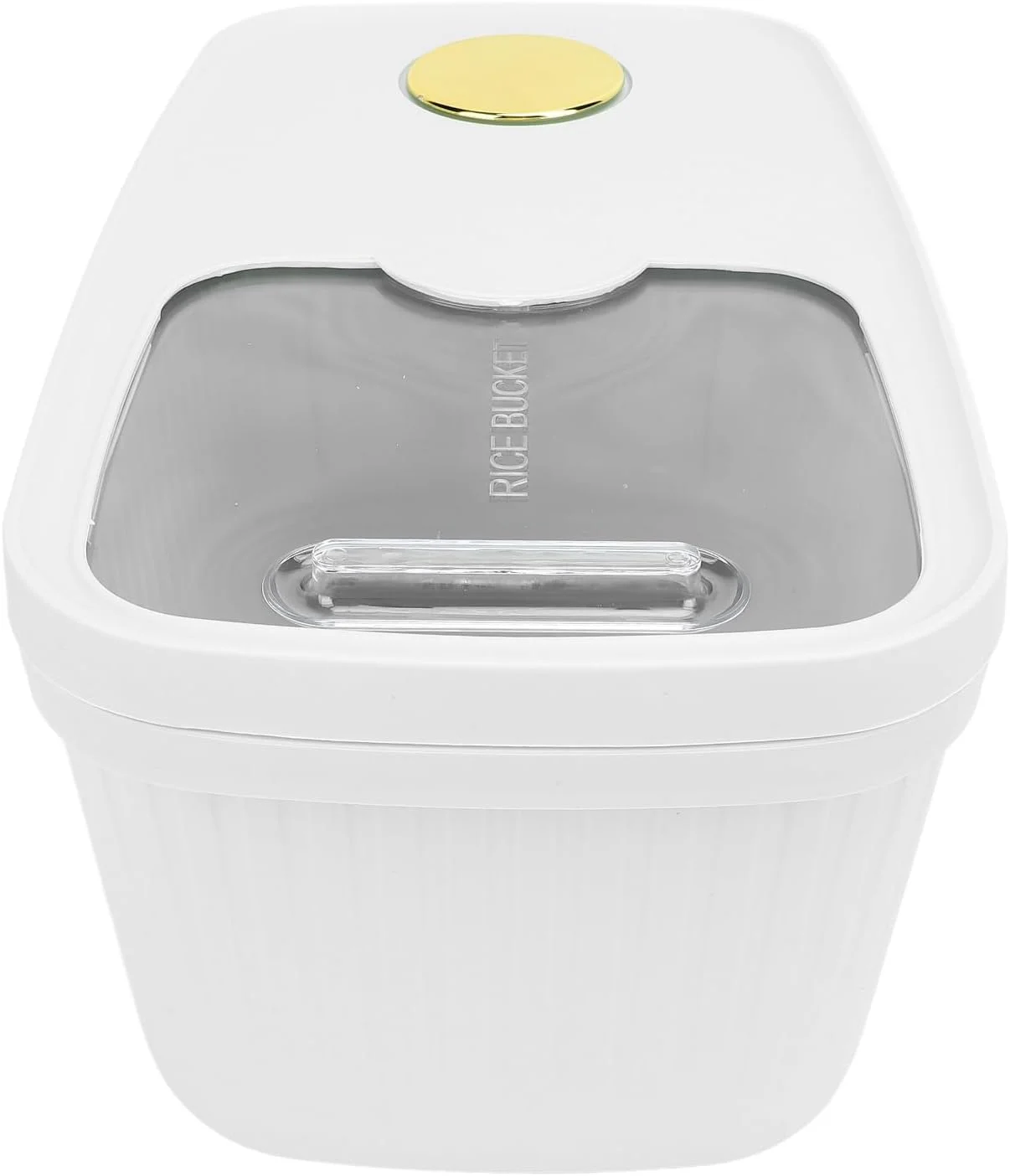 ظرف نگهداری برنج ضد آب با ظرفیت بزرگ و پنجره شفاف، مناسب برای سازماندهی آشپزخانه (سفید) ظرف نگهداری برنج ضد آب با ظرفیت بزرگ و پنجره شفاف، مناسب برای سازماندهی آشپزخانه (سفید)