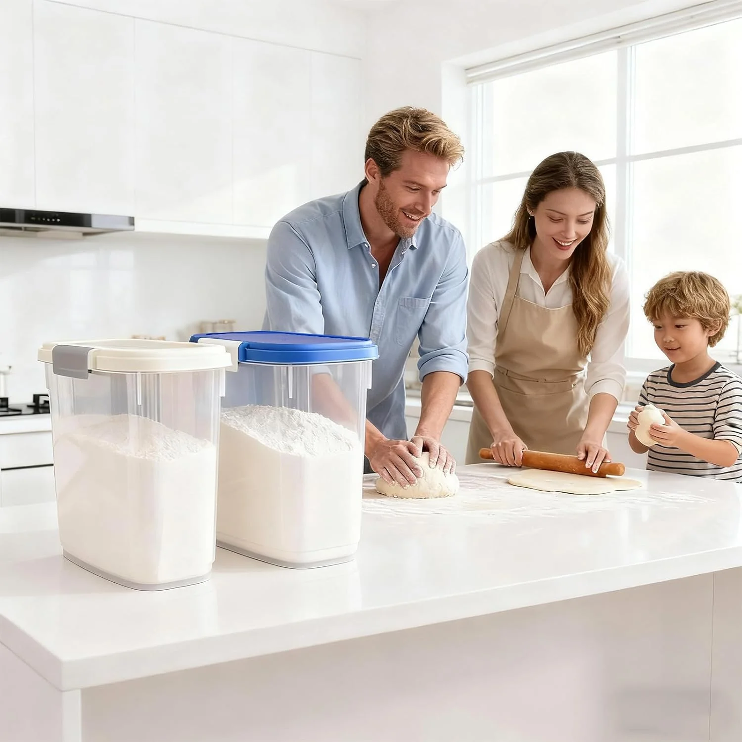 ظرف بزرگ نگهداری برنج با ظرفیت ۹ کیلوگرم - ظرف بلند نگهداری آرد به همراه پیمانه + فنجان - سطل باریک نگهداری مواد غذایی خشک برای غلات، شکر، حبوبات، غذای سگ و گربه - نظم دهنده آشپزخانه و انبار ظرف بزرگ نگهداری برنج با ظرفیت ۹ کیلوگرم - ظرف بلند نگهداری آرد به همراه پیمانه + فنجان - سطل باریک نگهداری مواد غذایی خشک برای غلات، شکر، حبوبات، غذای سگ و گربه - نظم دهنده آشپزخانه و انبار