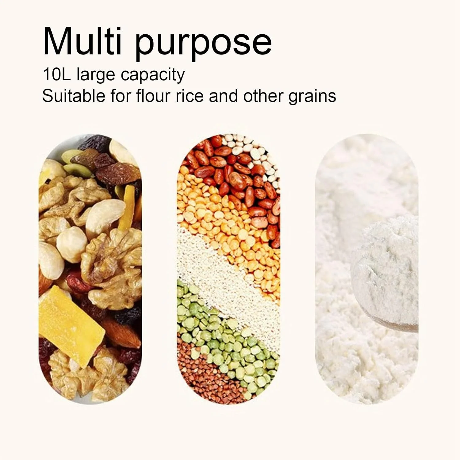 ظرف نگهداری برنج با ظرفیت بالا، پلاستیکی ضد رطوبت، مناسب برای آرد و حبوبات، مناسب برای آشپزخانه (Nikuper-13)