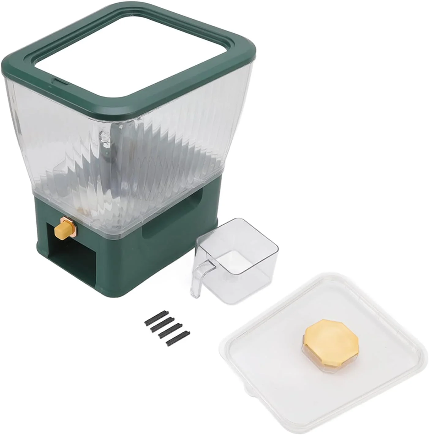 ظرف نگهداری برنج شفاف 11 کیلوگرمی، ظرف بزرگ پخش کننده دانه با یک دکمه فشاری، سطل غذای خشک مهر و موم شده مناسب آشپزخانه منزل (Nikoug4rqz-11) ظرف نگهداری برنج شفاف 11 کیلوگرمی، ظرف بزرگ پخش کننده دانه با یک دکمه فشاری، سطل غذای خشک مهر و موم شده مناسب آشپزخانه منزل (Nikoug4rqz-11)