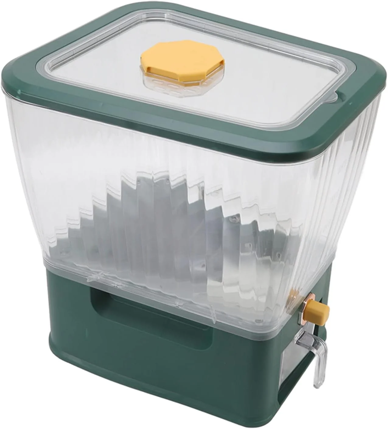 ظرف نگهداری برنج شفاف 11 کیلوگرمی، ظرف بزرگ پخش کننده دانه با یک دکمه فشاری، سطل غذای خشک مهر و موم شده مناسب آشپزخانه منزل (Nikoug4rqz-11) ظرف نگهداری برنج شفاف 11 کیلوگرمی، ظرف بزرگ پخش کننده دانه با یک دکمه فشاری، سطل غذای خشک مهر و موم شده مناسب آشپزخانه منزل (Nikoug4rqz-11)