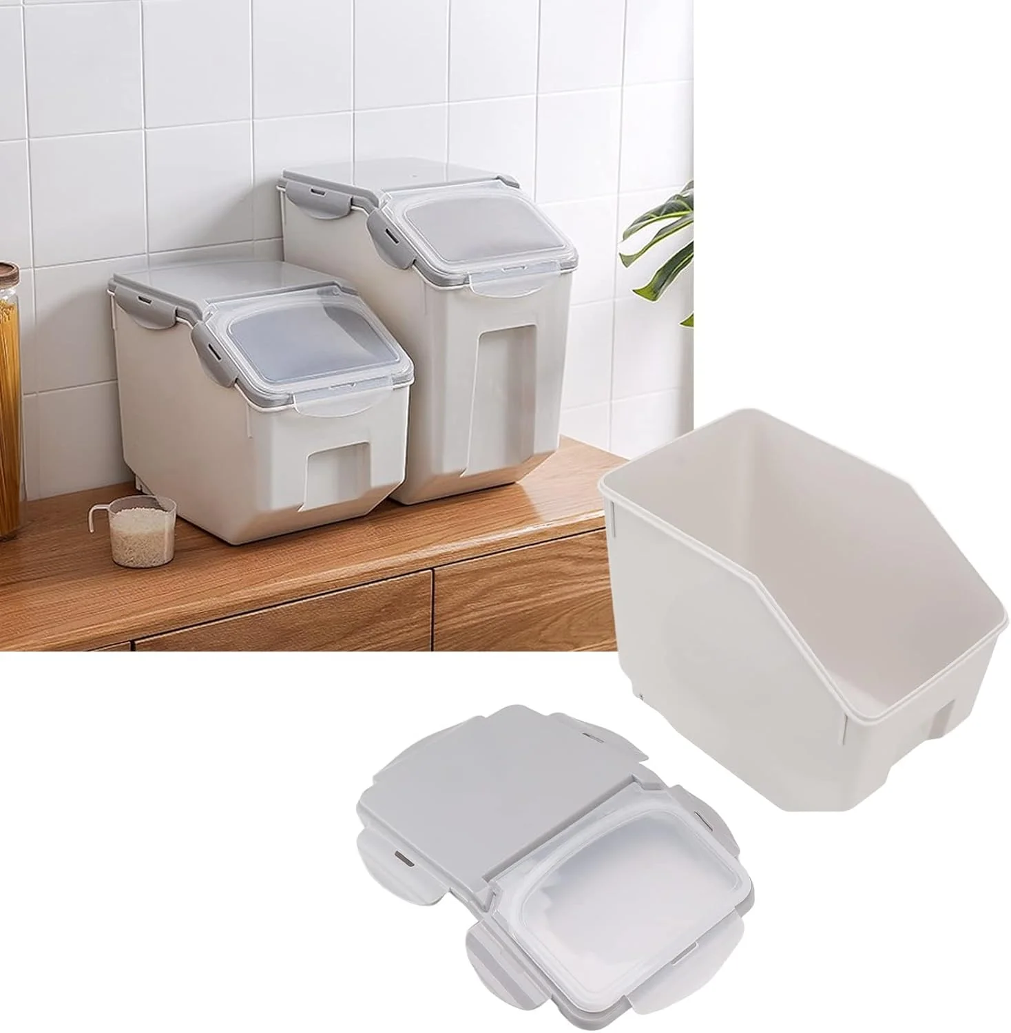 ظرف نگهداری برنج، لوازم پخت و پز مواد غذایی مهر و موم شده، لوازم غلات، مواد ایمن پلاستیکی (Nikouwxt-11)