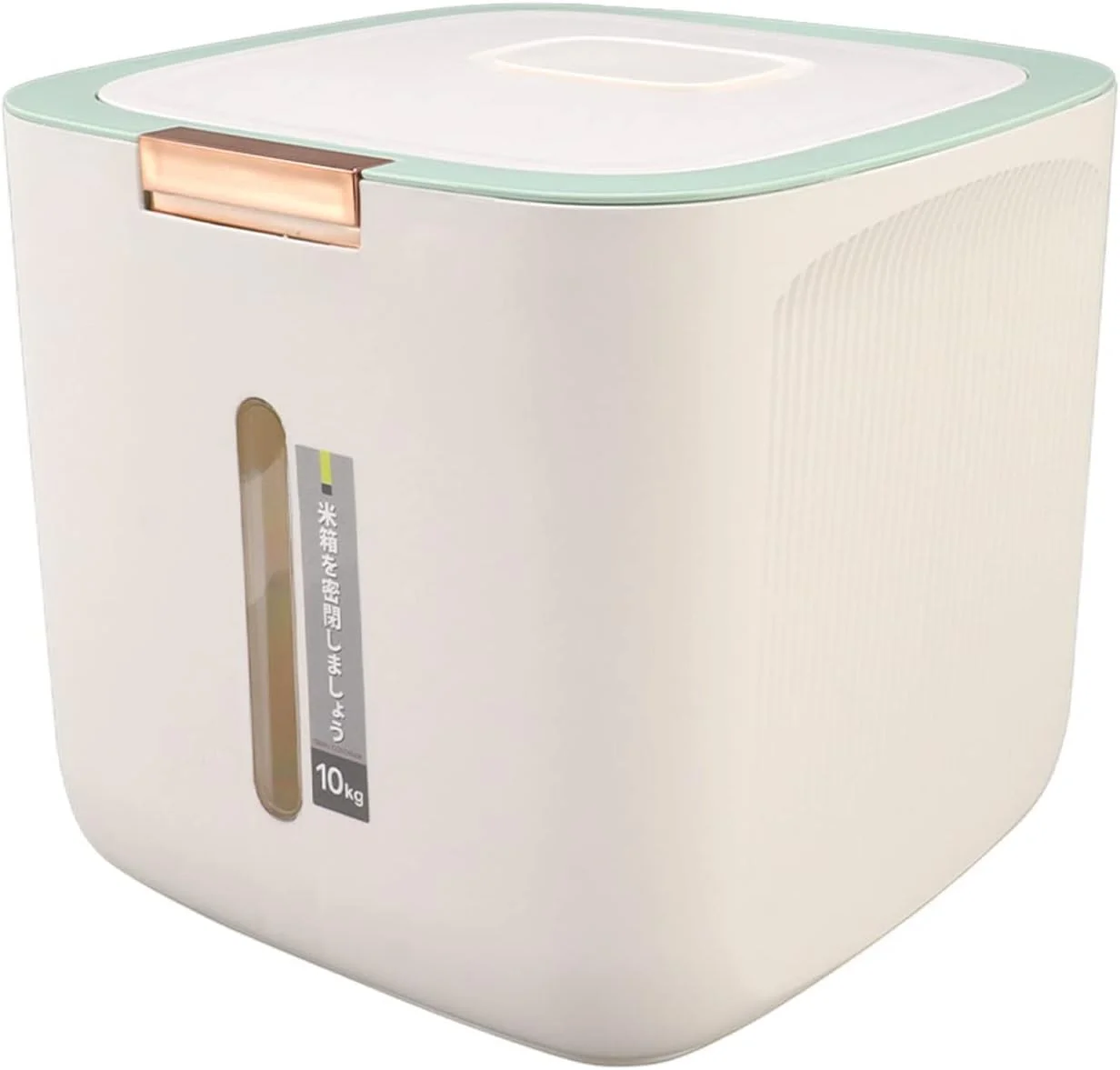 ظرف نگهداری برنج 10 کیلوگرمی، ساخته شده از PP با درجه غذایی، ضخیم شده، دارای ریل نگهداری غلات به همراه پیمانه اندازه گیری و طراحی سازماندهی شده برای صرفه جویی در فضای آشپزخانه (Nikoufmd-13) ظرف نگهداری برنج 10 کیلوگرمی، ساخته شده از PP با درجه غذایی، ضخیم شده، دارای ریل نگهداری غلات به همراه پیمانه اندازه گیری و طراحی سازماندهی شده برای صرفه جویی در فضای آشپزخانه (Nikoufmd-13)