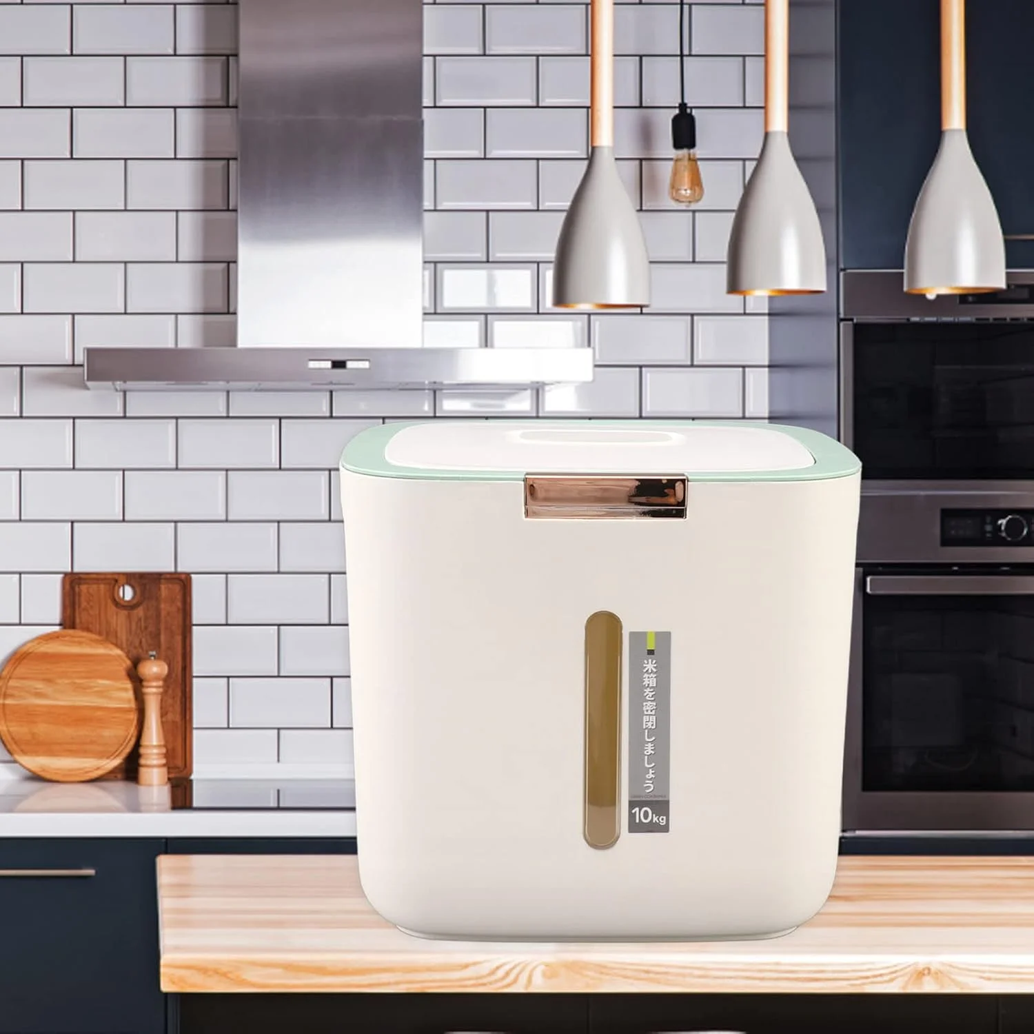 ظرف نگهداری برنج 10 کیلوگرمی، ساخته شده از PP با درجه غذایی، ضخیم شده، دارای ریل نگهداری غلات به همراه پیمانه اندازه گیری و طراحی سازماندهی شده برای صرفه جویی در فضای آشپزخانه (Nikoufmd-13) ظرف نگهداری برنج 10 کیلوگرمی، ساخته شده از PP با درجه غذایی، ضخیم شده، دارای ریل نگهداری غلات به همراه پیمانه اندازه گیری و طراحی سازماندهی شده برای صرفه جویی در فضای آشپزخانه (Nikoufmd-13)