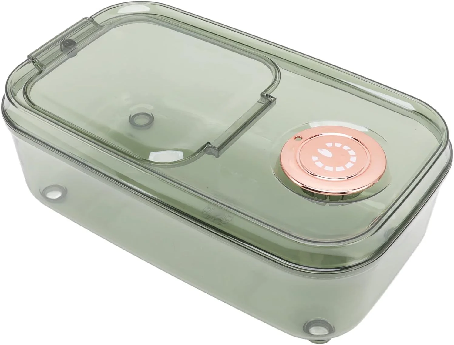 ظرف نگهداری مواد غذایی شفاف JTLB با درب لولایی و پیمانه اندازه گیری، مقاوم در برابر حشرات، ایده آل برای نگهداری برنج و غلات (10 کیلوگرم سبز)