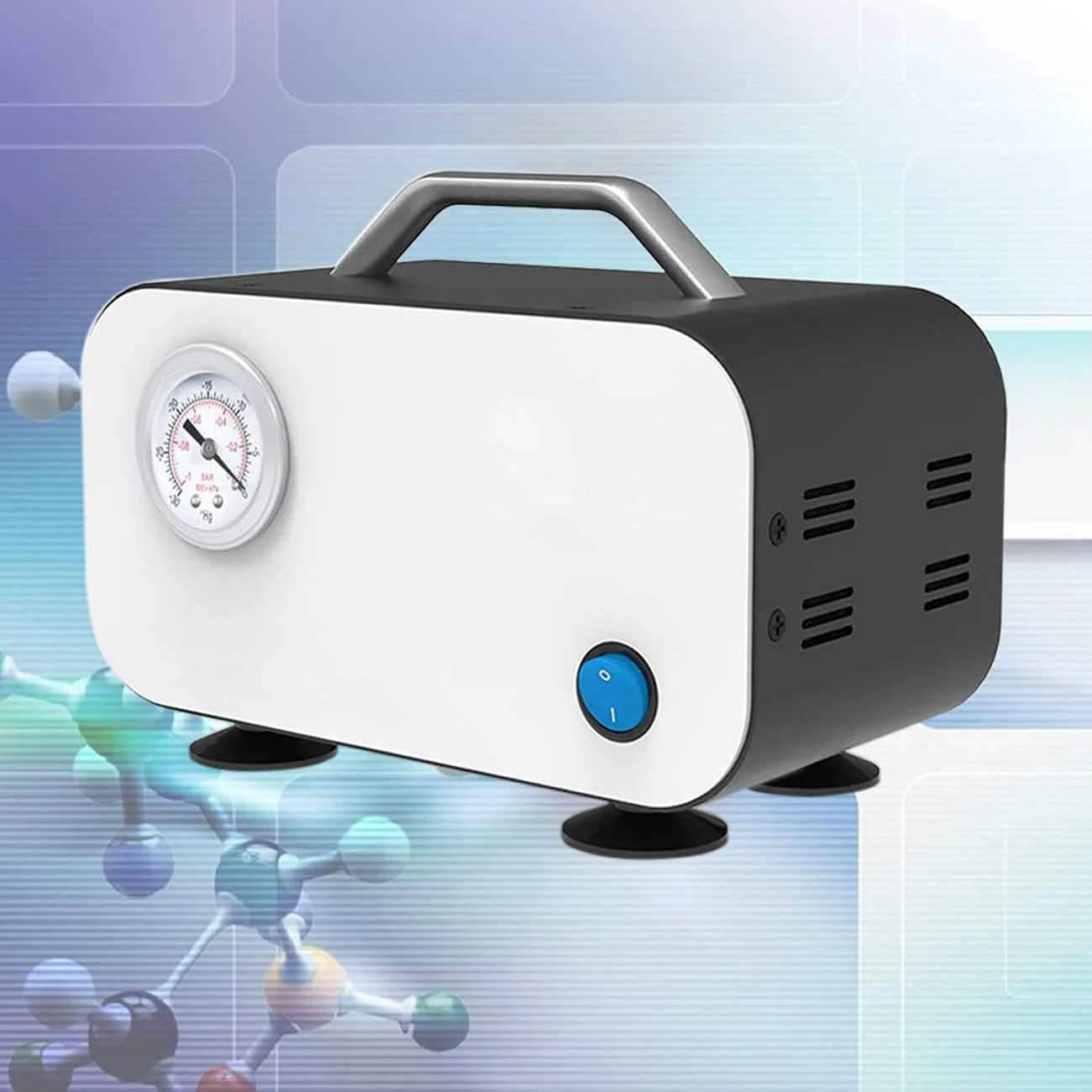 ZhiLianZhao Industrial Lab Vacuum Filtration Pump, Oilless Vacuum Diaphragm Pump, with 10l/min, 15l/min, 30l/min Optional, for Food, Medicine, Drinking Water Industry Testing,30l