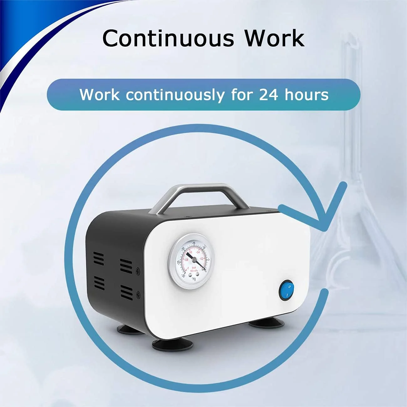 ZhiLianZhao Industrial Lab Vacuum Filtration Pump, Oilless Vacuum Diaphragm Pump, with 10l/min, 15l/min, 30l/min Optional, for Food, Medicine, Drinking Water Industry Testing,30l