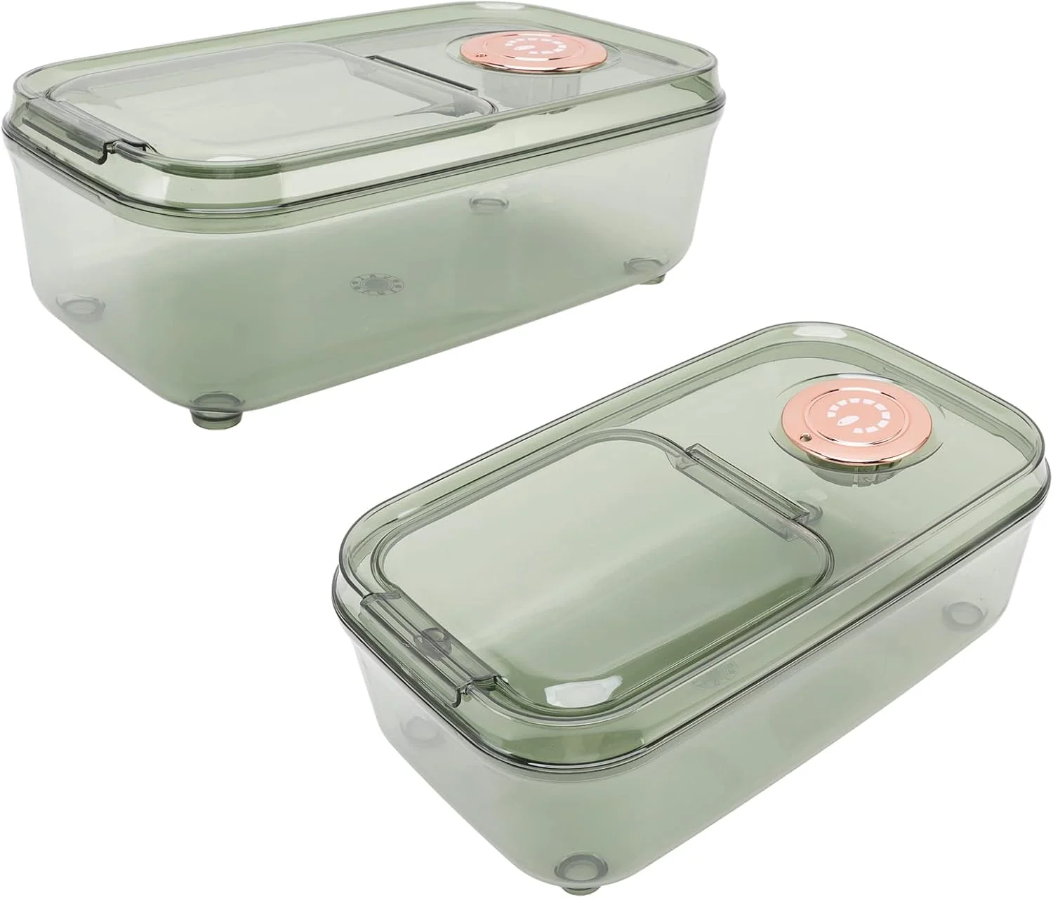 ظرف نگهداری مواد غذایی شفاف JTLB با درب لولایی و پیمانه اندازه گیری، مقاوم در برابر حشرات، ایده آل برای نگهداری برنج و غلات (10 کیلوگرم سبز) ظرف نگهداری مواد غذایی شفاف JTLB با درب لولایی و پیمانه اندازه گیری، مقاوم در برابر حشرات، ایده آل برای نگهداری برنج و غلات (10 کیلوگرم سبز)