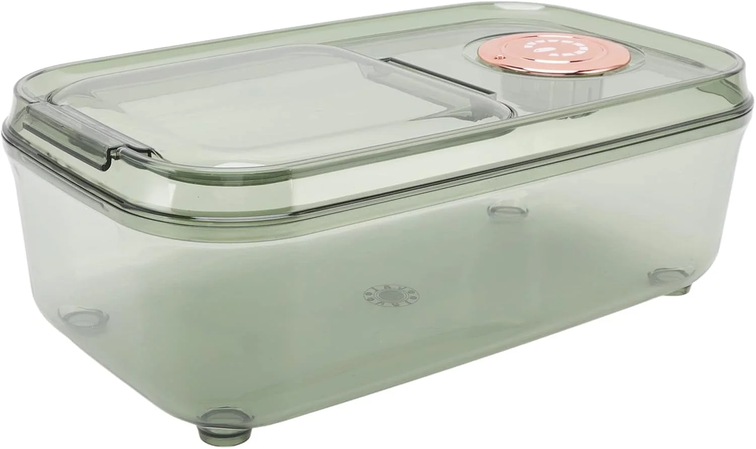 ظرف نگهداری مواد غذایی شفاف JTLB با درب لولایی و پیمانه اندازه گیری، مقاوم در برابر حشرات، ایده آل برای نگهداری برنج و غلات (10 کیلوگرم سبز) ظرف نگهداری مواد غذایی شفاف JTLB با درب لولایی و پیمانه اندازه گیری، مقاوم در برابر حشرات، ایده آل برای نگهداری برنج و غلات (10 کیلوگرم سبز)