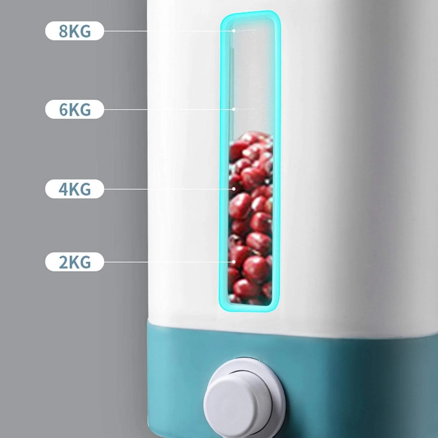 ظرف برنج سطلی، مخزن پخش کننده برنج، ظرف غلات مهر و موم شده، جعبه نگهداری برنج، ظرف نگهداری مواد غذایی آشپزخانه با درب 12 کیلوگرمی - آبی ظرف برنج سطلی، مخزن پخش کننده برنج، ظرف غلات مهر و موم شده، جعبه نگهداری برنج، ظرف نگهداری مواد غذایی آشپزخانه با درب 12 کیلوگرمی - آبی
