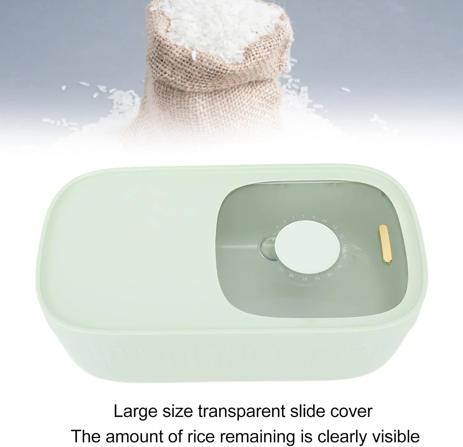 ظرف نگهداری برنج با پیمانه، ظرف بزرگ برنج با مقیاس شفاف مهر و موم شده، ظرف پلاستیکی نگهداری برنج، سطل برنج، ظرف غذا، ظروف آرد (سبز، سایز کوچک، 5 کیلوگرم، 13 سانتی متر) ظرف نگهداری برنج با پیمانه، ظرف بزرگ برنج با مقیاس شفاف مهر و موم شده، ظرف پلاستیکی نگهداری برنج، سطل برنج، ظرف غذا، ظروف آرد (سبز، سایز کوچک، 5 کیلوگرم، 13 سانتی متر)