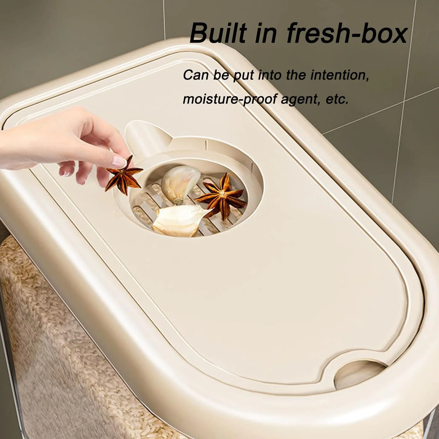 ظرف برنج شفاف، مخزن بزرگ نگهداری غلات با پیمانه اندازه گیری، ظرف غلات ضد رطوبت با مقیاس زمان درب، سطل پخش کننده مواد غذایی ضد هوا برای ذرت، دانه های قهوه، غلات (10 کیلوگرم - کرم) ظرف برنج شفاف، مخزن بزرگ نگهداری غلات با پیمانه اندازه گیری، ظرف غلات ضد رطوبت با مقیاس زمان درب، سطل پخش کننده مواد غذایی ضد هوا برای ذرت، دانه های قهوه، غلات (10 کیلوگرم - کرم)