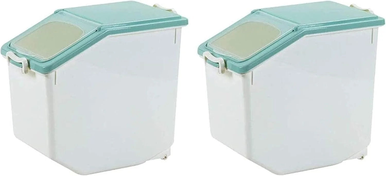 ظرف نگهداری غلات Teakpeak، ظرف نگهداری برنج 15 کیلوگرمی، بسته 2 عددی، ظرف بزرگ برنج، ظرف نگهداری برنج با درب و پیمانه اندازه گیری، ظرف بزرگ سبز رنگ نگهداری مواد غذایی ظرف نگهداری غلات Teakpeak، ظرف نگهداری برنج 15 کیلوگرمی، بسته 2 عددی، ظرف بزرگ برنج، ظرف نگهداری برنج با درب و پیمانه اندازه گیری، ظرف بزرگ سبز رنگ نگهداری مواد غذایی