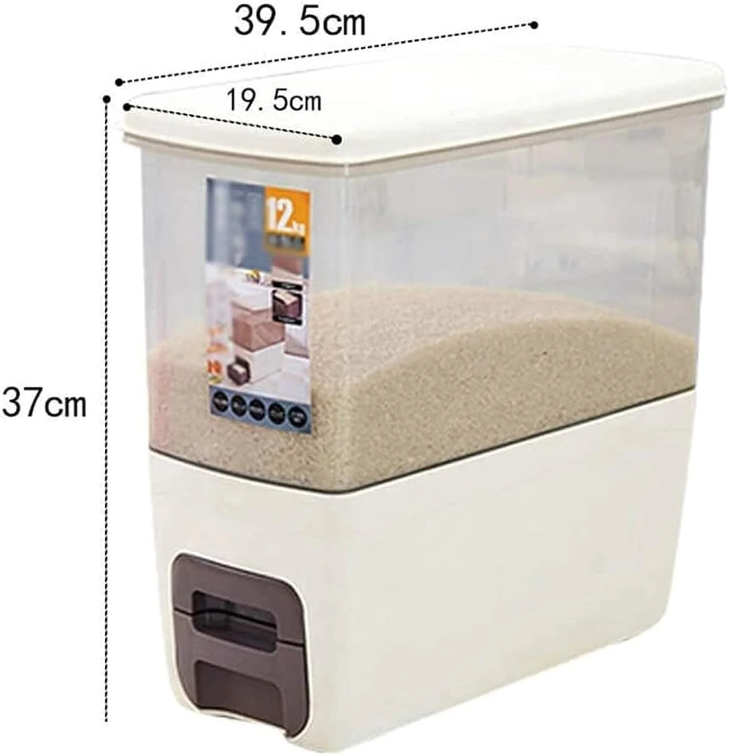 ظرف غلات 12 کیلوگرمی، جعبه نگهداری برنج، ضد رطوبت و مهر و موم شده، ظرف بزرگ آرد و غلات، جعبه نگهداری برنج آشپزخانه، نگهداری مواد غذایی ظرف غلات 12 کیلوگرمی، جعبه نگهداری برنج، ضد رطوبت و مهر و موم شده، ظرف بزرگ آرد و غلات، جعبه نگهداری برنج آشپزخانه، نگهداری مواد غذایی