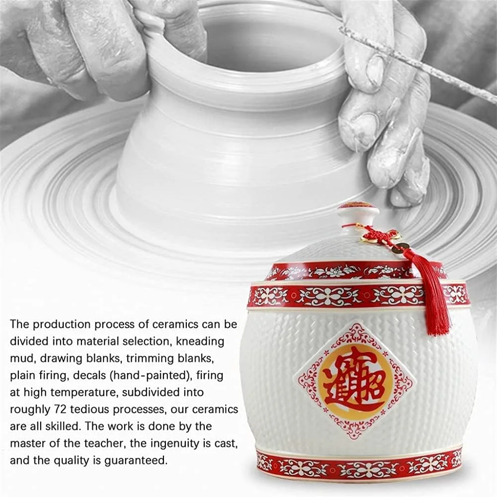 ظرف برنج با ظرفیت بالا، مخزن نگهداری سرامیکی مهر و موم شده، سطل برنج ضد هوا، سطل نگهداری غلات، ظرف پخش کننده غلات (2) ظرف برنج با ظرفیت بالا، مخزن نگهداری سرامیکی مهر و موم شده، سطل برنج ضد هوا، سطل نگهداری غلات، ظرف پخش کننده غلات (2)