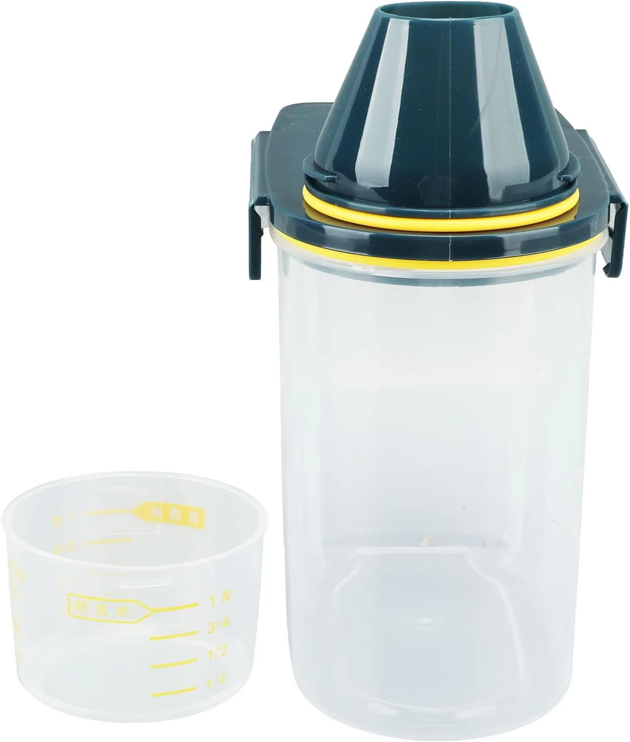 ظرف برنج، ظروف نگهداری برنج، ظروف غلات، ظرف نگهداری، با پیمانه اندازه گیری شفاف، ظرف غلات قابل حمل برای آشپزخانه - ظرف نگهداری برای حبوبات، آرد، غذای حیوانات خانگی ظرف برنج، ظروف نگهداری برنج، ظروف غلات، ظرف نگهداری، با پیمانه اندازه گیری شفاف، ظرف غلات قابل حمل برای آشپزخانه - ظرف نگهداری برای حبوبات، آرد، غذای حیوانات خانگی