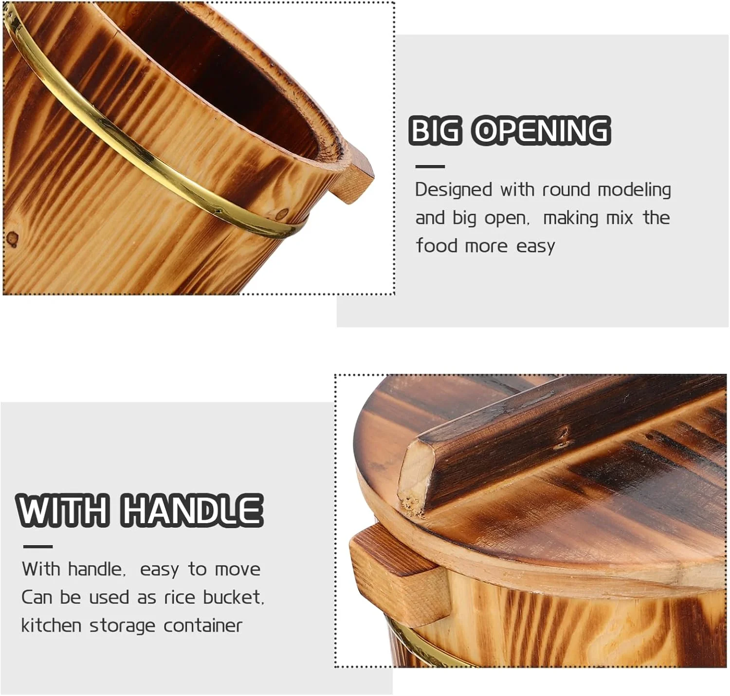 ظرف برنج MNDEAN، سبد بخارپز، کاسه چوبی سوشی، هانگیری، ظرف مخلوط کردن برنج سوشی، سطل چوبی نگهداری برنج سوشی ژاپنی برای خانه، رستوران، ظرف برنج، سبد بخارپز ظرف برنج MNDEAN، سبد بخارپز، کاسه چوبی سوشی، هانگیری، ظرف مخلوط کردن برنج سوشی، سطل چوبی نگهداری برنج سوشی ژاپنی برای خانه، رستوران، ظرف برنج، سبد بخارپز