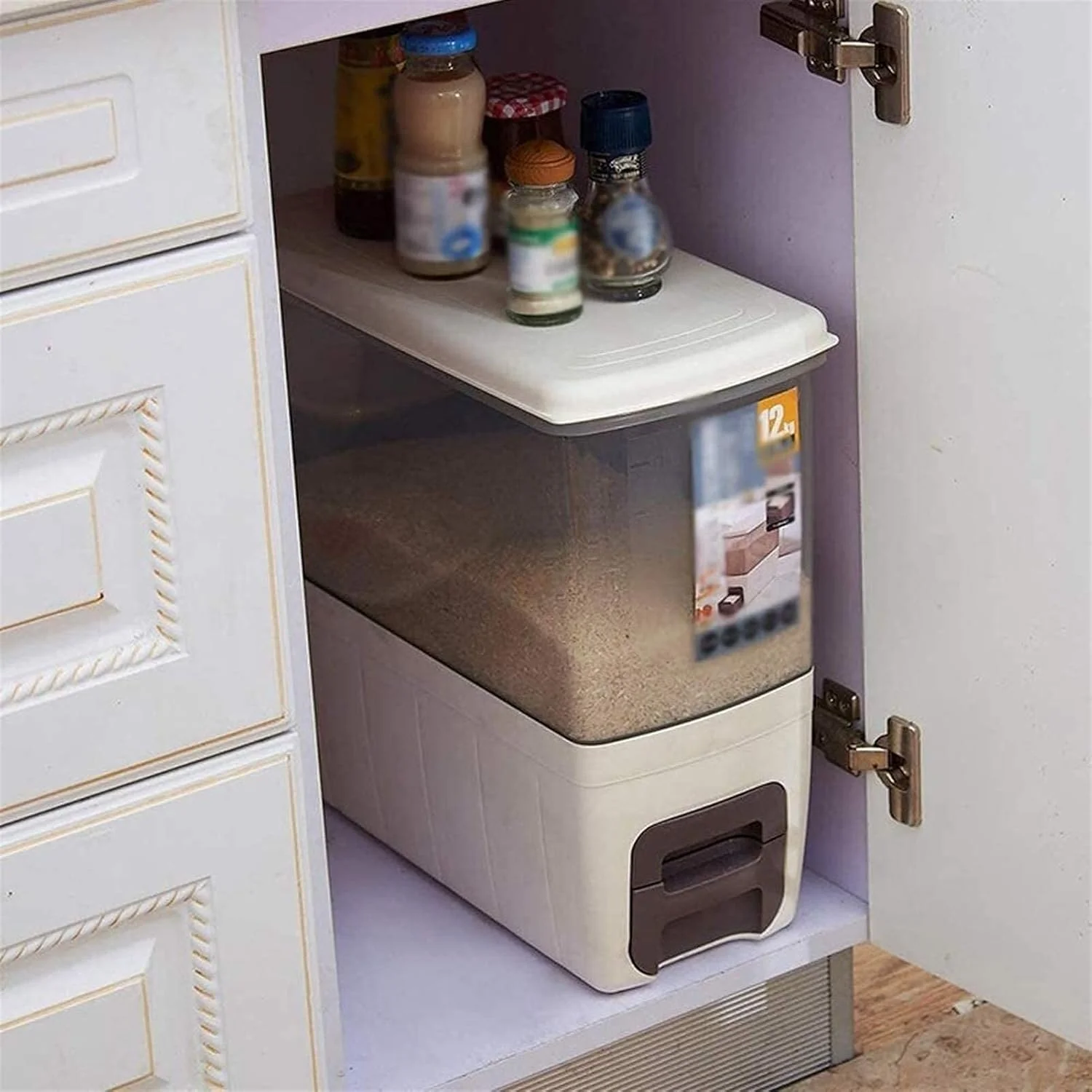 ظرف غلات 12 کیلوگرمی، جعبه نگهداری برنج، ضد رطوبت و مهر و موم شده، ظرف بزرگ آرد و غلات، جعبه نگهداری برنج آشپزخانه، نگهداری مواد غذایی ظرف غلات 12 کیلوگرمی، جعبه نگهداری برنج، ضد رطوبت و مهر و موم شده، ظرف بزرگ آرد و غلات، جعبه نگهداری برنج آشپزخانه، نگهداری مواد غذایی