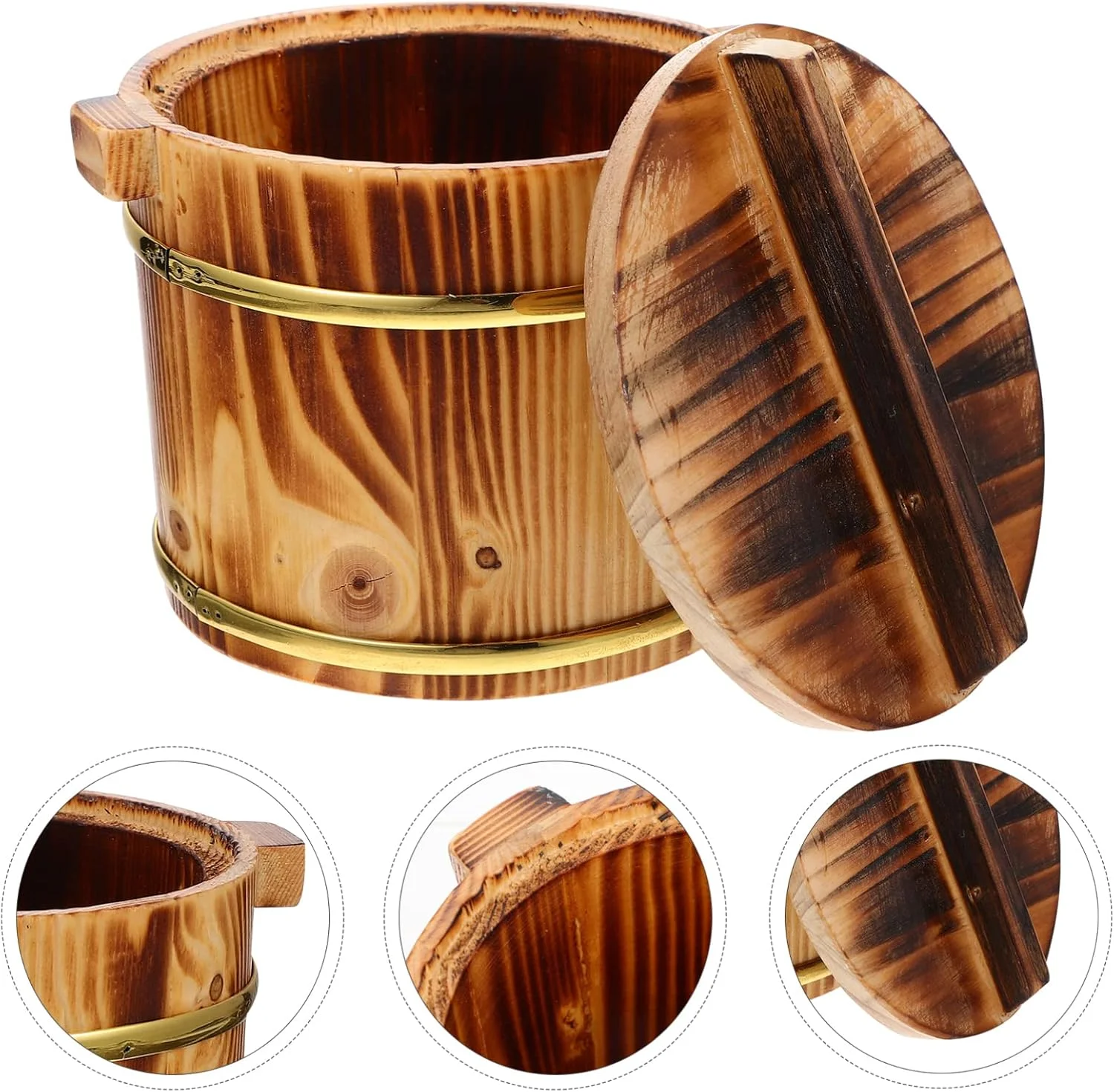 ظرف برنج MNDEAN، سبد بخارپز، کاسه چوبی سوشی، هانگیری، ظرف مخلوط کردن برنج سوشی، سطل چوبی نگهداری برنج سوشی ژاپنی برای خانه، رستوران، ظرف برنج، سبد بخارپز ظرف برنج MNDEAN، سبد بخارپز، کاسه چوبی سوشی، هانگیری، ظرف مخلوط کردن برنج سوشی، سطل چوبی نگهداری برنج سوشی ژاپنی برای خانه، رستوران، ظرف برنج، سبد بخارپز