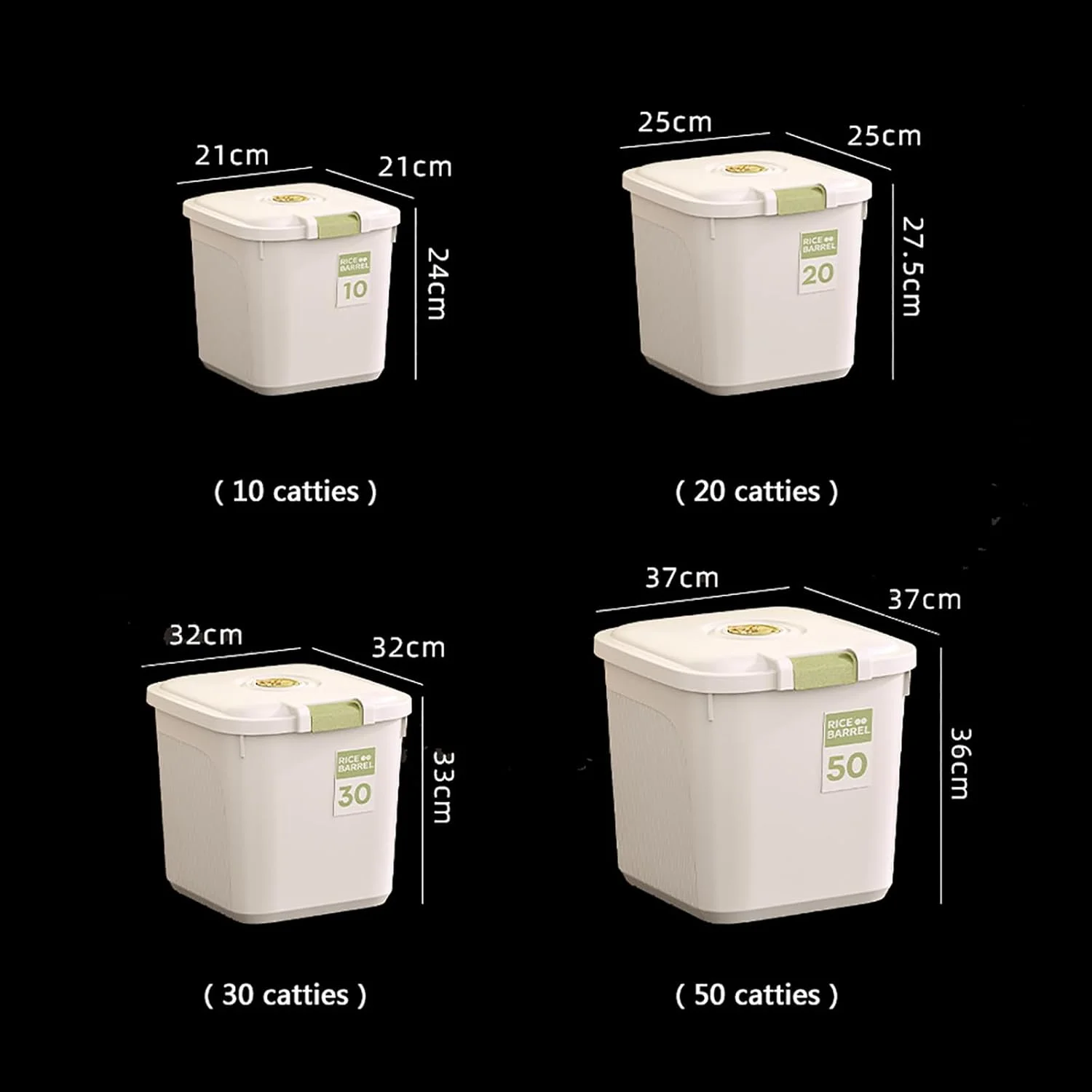 ظرف نگهداری برنج، ظرف غلات پلاستیکی قابل حمل برای آشپزخانه، حلقه آب بندی ضخیم شده، ضد آب و ضد گرد و غبار، سطل ذخیره سازی برای لوبیا، آرد، غذای حیوانات خانگی، 30 کیلوگرم، سفید ظرف نگهداری برنج، ظرف غلات پلاستیکی قابل حمل برای آشپزخانه، حلقه آب بندی ضخیم شده، ضد آب و ضد گرد و غبار، سطل ذخیره سازی برای لوبیا، آرد، غذای حیوانات خانگی، 30 کیلوگرم، سفید