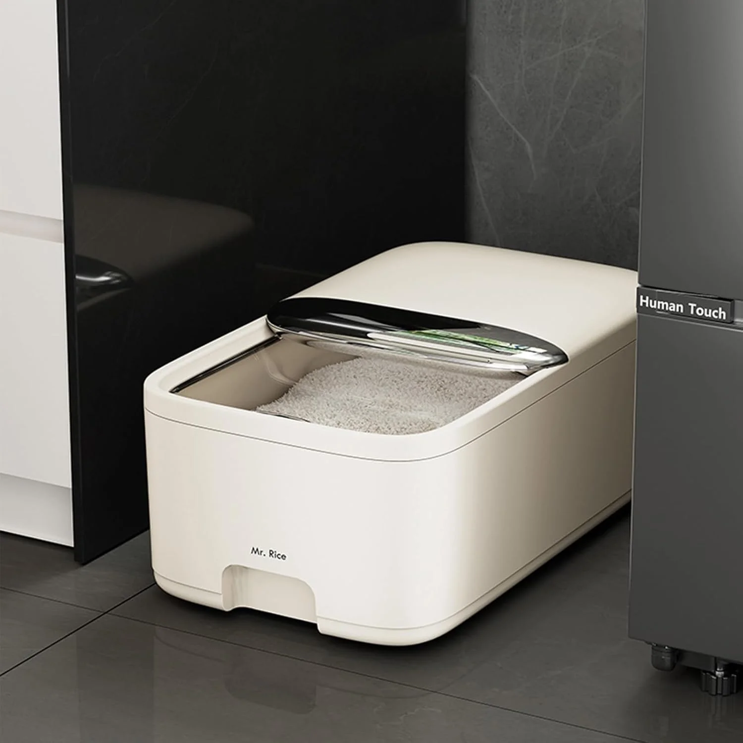 ظرف نگهداری برنج 5 کیلوگرمی، مخزن برنج با درب و پیمانه اندازه گیری، ظروف نگهداری غلات غذایی، ظروف نگهداری حبوبات، سطل پخش کننده غلات ضد رطوبت برای آشپزخانه، مناسب برای سویا، ذرت و جو دوسر ظرف نگهداری برنج 5 کیلوگرمی، مخزن برنج با درب و پیمانه اندازه گیری، ظروف نگهداری غلات غذایی، ظروف نگهداری حبوبات، سطل پخش کننده غلات ضد رطوبت برای آشپزخانه، مناسب برای سویا، ذرت و جو دوسر