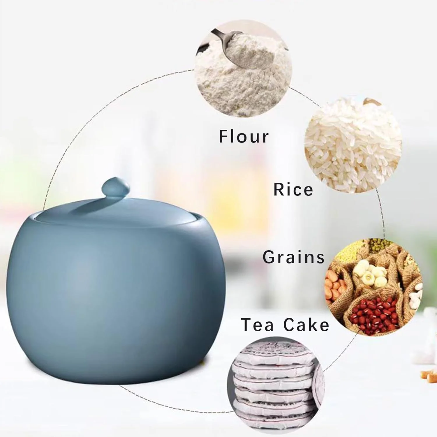 ظرف برنج، سطل برنج سرامیکی درب دار، ظرف نگهداری مواد غذایی، ظرف نگهداری برنج درب دار، شیشه های نگهداری مواد غذایی درب دار برای آرد، برنج، آجیل، تنقلات (سفید، 5 کیلوگرم) ظرف برنج، سطل برنج سرامیکی درب دار، ظرف نگهداری مواد غذایی، ظرف نگهداری برنج درب دار، شیشه های نگهداری مواد غذایی درب دار برای آرد، برنج، آجیل، تنقلات (سفید، 5 کیلوگرم)