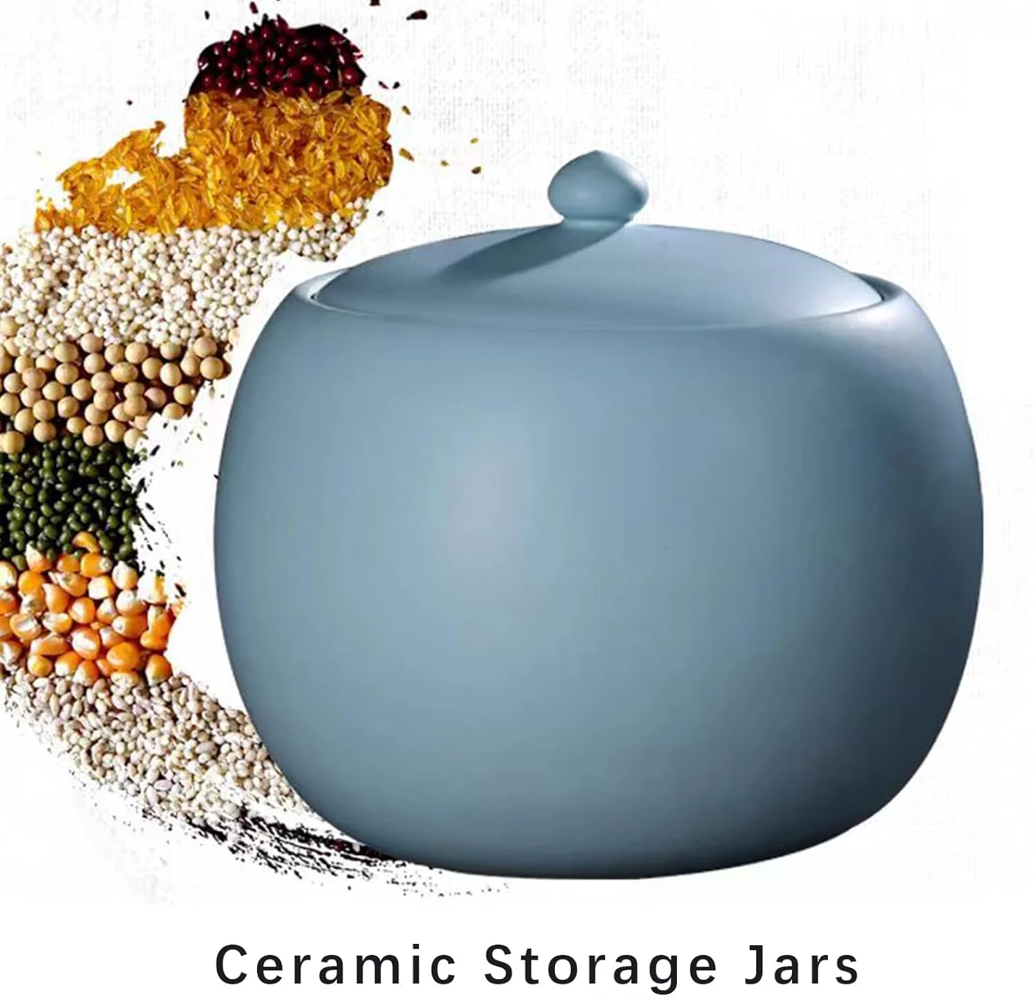 ظرف برنج، سطل برنج سرامیکی درب دار، ظرف نگهداری مواد غذایی، ظرف نگهداری برنج درب دار، شیشه های نگهداری مواد غذایی درب دار برای آرد، برنج، آجیل، تنقلات (سفید، 5 کیلوگرم) ظرف برنج، سطل برنج سرامیکی درب دار، ظرف نگهداری مواد غذایی، ظرف نگهداری برنج درب دار، شیشه های نگهداری مواد غذایی درب دار برای آرد، برنج، آجیل، تنقلات (سفید، 5 کیلوگرم)