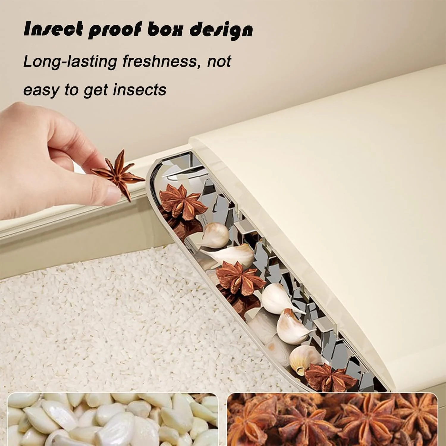 ظرف نگهداری برنج 5 کیلوگرمی، مخزن برنج با درب و پیمانه اندازه گیری، ظروف نگهداری غلات غذایی، ظروف نگهداری حبوبات، سطل پخش کننده غلات ضد رطوبت برای آشپزخانه، مناسب برای سویا، ذرت و جو دوسر ظرف نگهداری برنج 5 کیلوگرمی، مخزن برنج با درب و پیمانه اندازه گیری، ظروف نگهداری غلات غذایی، ظروف نگهداری حبوبات، سطل پخش کننده غلات ضد رطوبت برای آشپزخانه، مناسب برای سویا، ذرت و جو دوسر