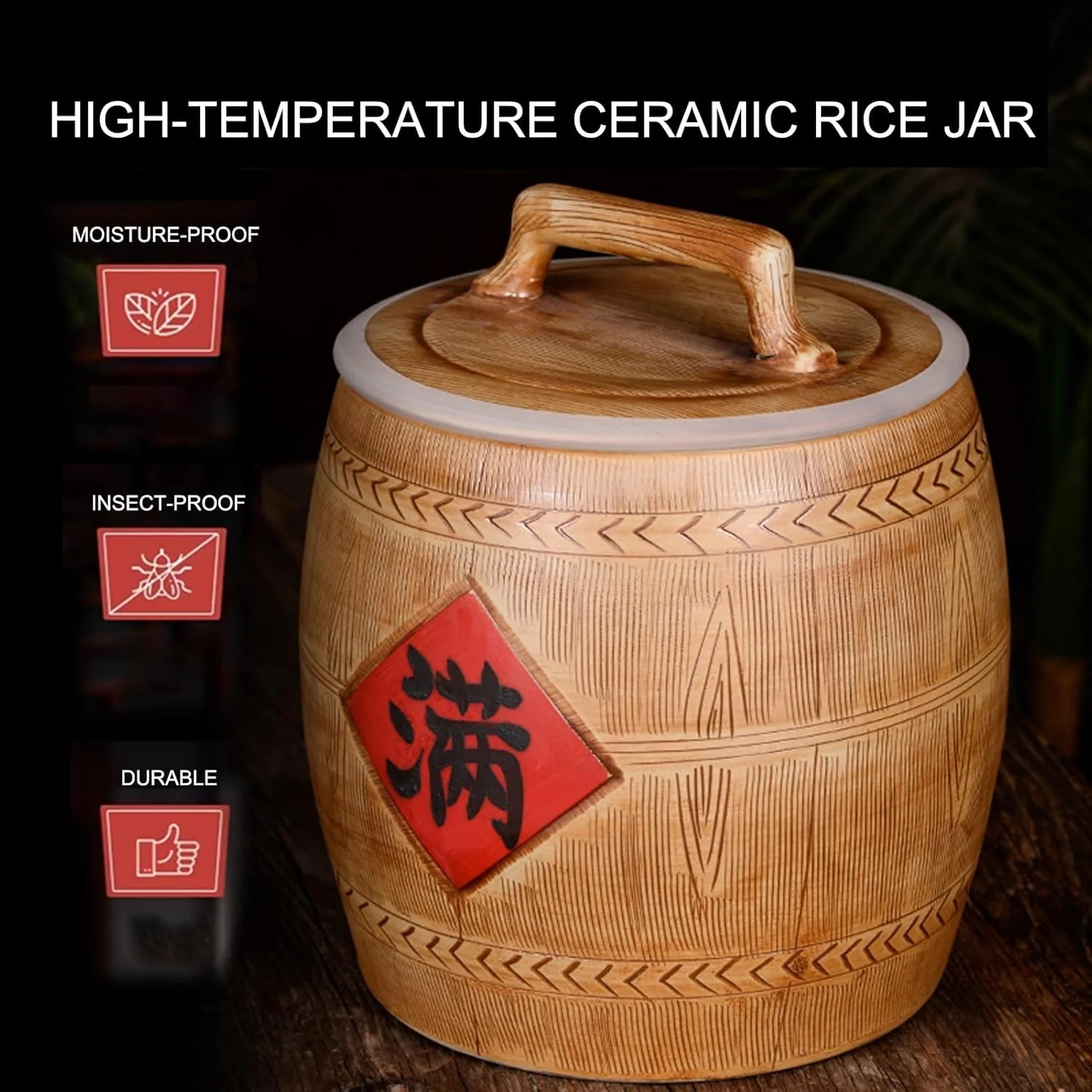 ظرف برنج سرامیکی، سطل برنج، کوزه غلات با درب، کوزه نگهداری برنج مهر و موم شده، مخزن نگهداری غلات، پخش کننده مواد غذایی، دکوراسیون کلاسیک منزل برای برنج، سویا، ذرت، تک رنگ - 30 * 29 سانتی متر / 11.8 * 11.4 اینچ ظرف برنج سرامیکی، سطل برنج، کوزه غلات با درب، کوزه نگهداری برنج مهر و موم شده، مخزن نگهداری غلات، پخش کننده مواد غذایی، دکوراسیون کلاسیک منزل برای برنج، سویا، ذرت، تک رنگ - 30 * 29 سانتی متر / 11.8 * 11.4 اینچ