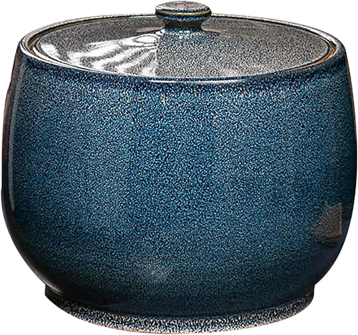 ظرف سرامیکی نگهداری برنج با درب، مخزن غلات، ظروف نگهداری مواد غذایی، سطل، جعبه نگهداری برنج خانگی، ظرف بزرگ نگهداری مواد غذایی برای آرد برنج، غذای حیوانات خانگی، آبی - 27 * 23 سانتی متر / 11/9 اینچ ظرف سرامیکی نگهداری برنج با درب، مخزن غلات، ظروف نگهداری مواد غذایی، سطل، جعبه نگهداری برنج خانگی، ظرف بزرگ نگهداری مواد غذایی برای آرد برنج، غذای حیوانات خانگی، آبی - 27 * 23 سانتی متر / 11/9 اینچ