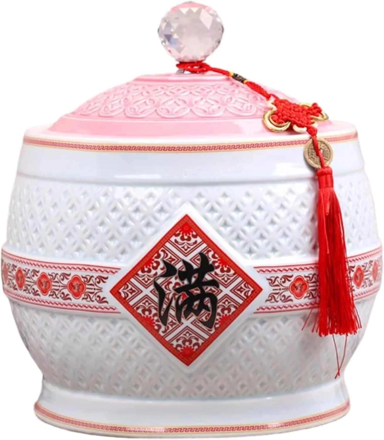 ظروف سرامیکی نگهداری برنج، سطل نگهداری مواد غذایی، جعبه نگهداری برنج، مخزن غلات با درب، طراحی چینی سطل برنج (10 کیلوگرم) (تک رنگ 5 کیلوگرم) ظروف سرامیکی نگهداری برنج، سطل نگهداری مواد غذایی، جعبه نگهداری برنج، مخزن غلات با درب، طراحی چینی سطل برنج (10 کیلوگرم) (تک رنگ 5 کیلوگرم)