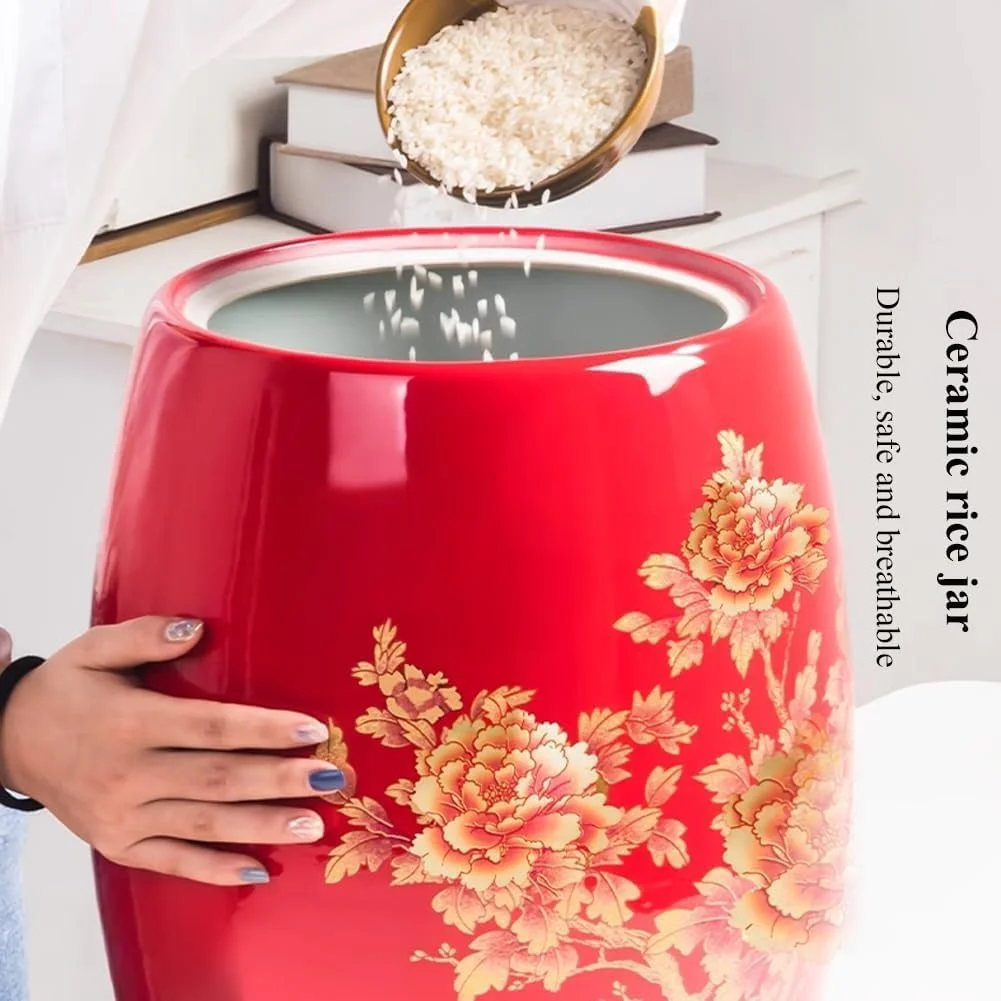 ظروف سرامیکی نگهداری مواد غذایی، ظروف نگهداری برنج، جعبه های نگهداری غلات، سطل های سرامیکی برنج با درب، جعبه های نگهداری برنج، جعبه های برنج مهر و موم شده برای آشپزخانه و رستوران، مشکی 5 کیلوگرم ظروف سرامیکی نگهداری مواد غذایی، ظروف نگهداری برنج، جعبه های نگهداری غلات، سطل های سرامیکی برنج با درب، جعبه های نگهداری برنج، جعبه های برنج مهر و موم شده برای آشپزخانه و رستوران، مشکی 5 کیلوگرم