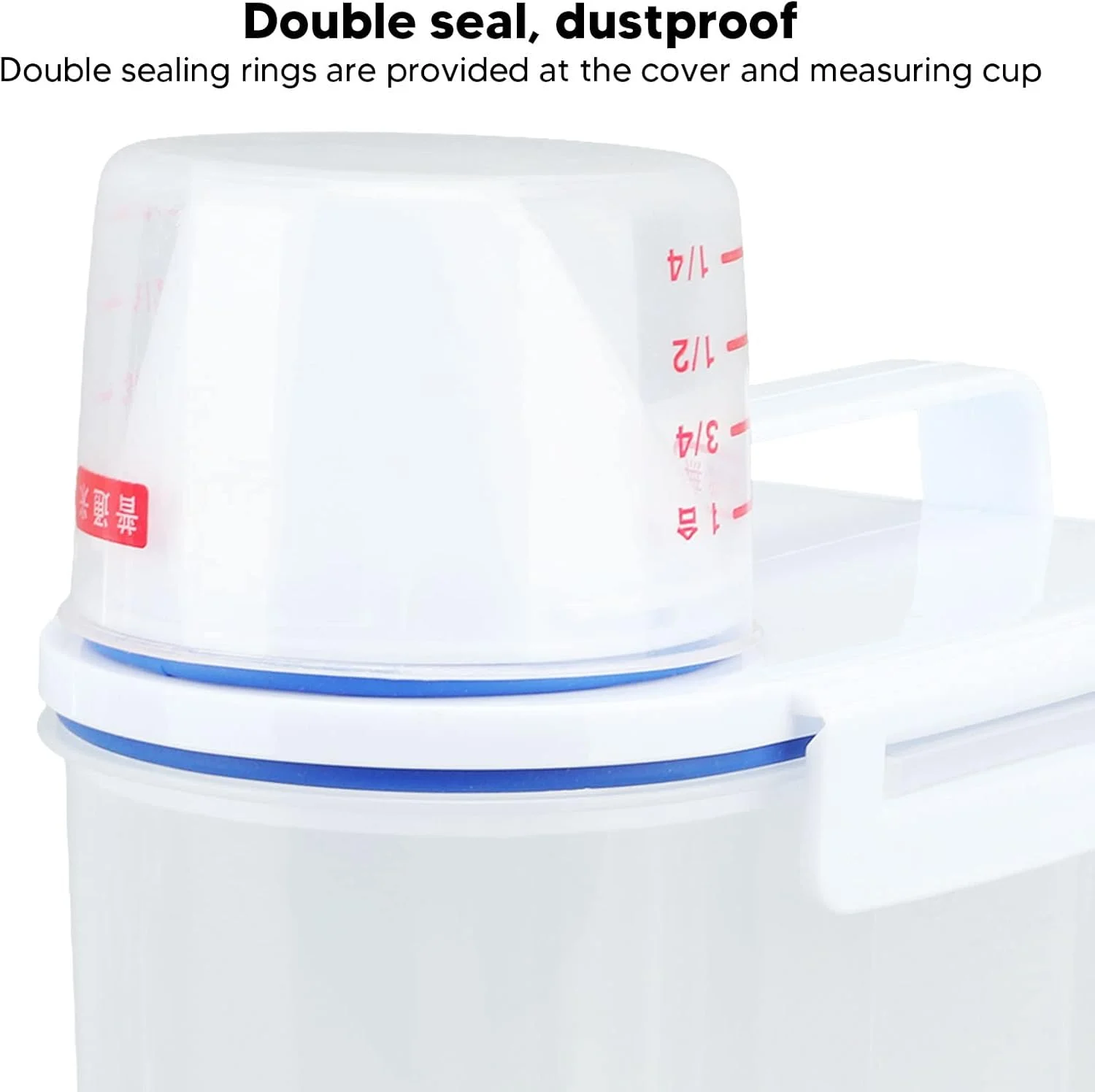 ظرف غلات، ظرف برنج با دهانه خروجی، ظرف نگهداری برنج مقاوم در برابر حرارت برای آشپزخانه (2 کیلوگرم سفید) ظرف غلات، ظرف برنج با دهانه خروجی، ظرف نگهداری برنج مقاوم در برابر حرارت برای آشپزخانه (2 کیلوگرم سفید)